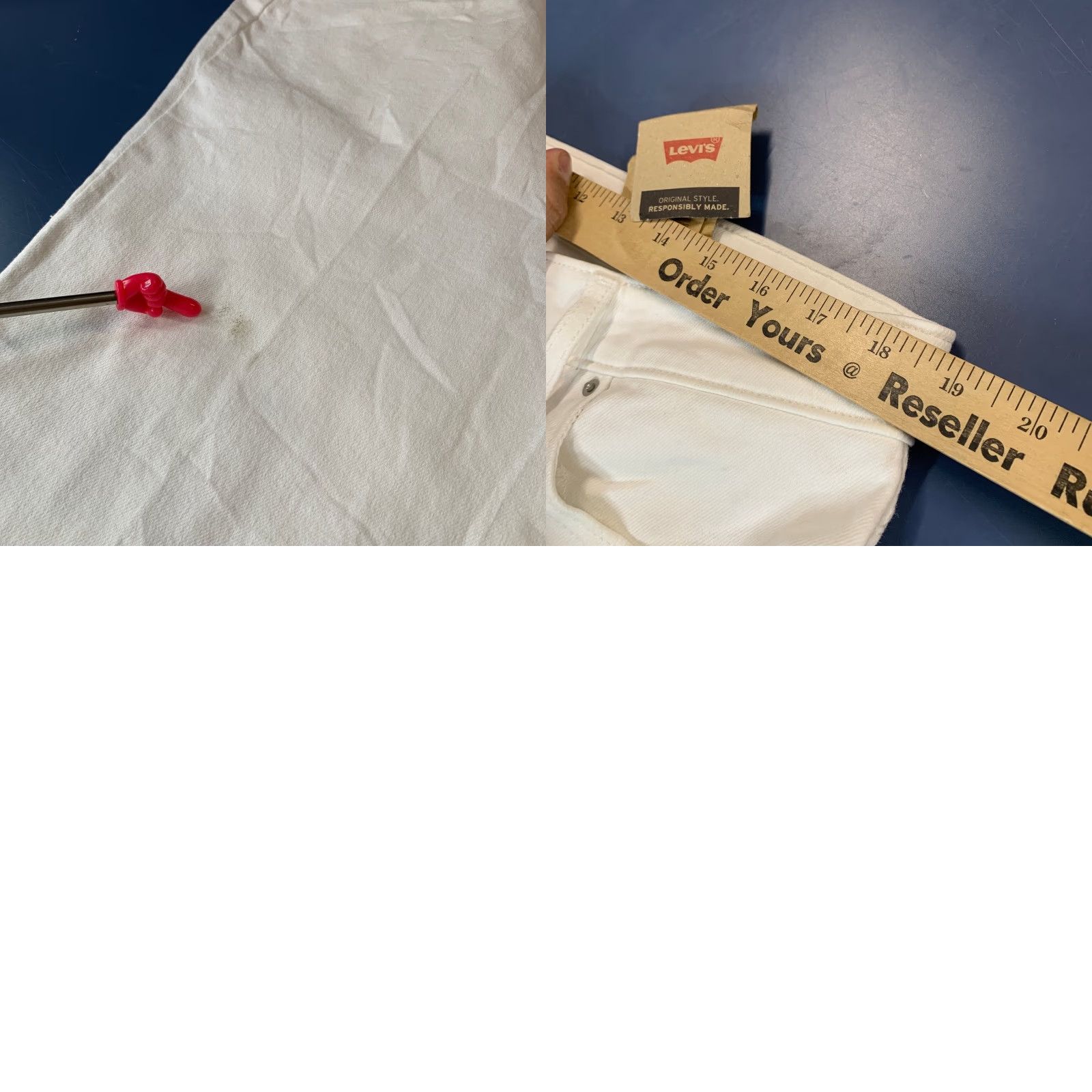 Levi's VINTAGE Levis 721 High Rise Skinny Anke Pants Womens 18 W34 White Slim NWT Size 24" / US 00 / IT 34 - 10 Thumbnail
