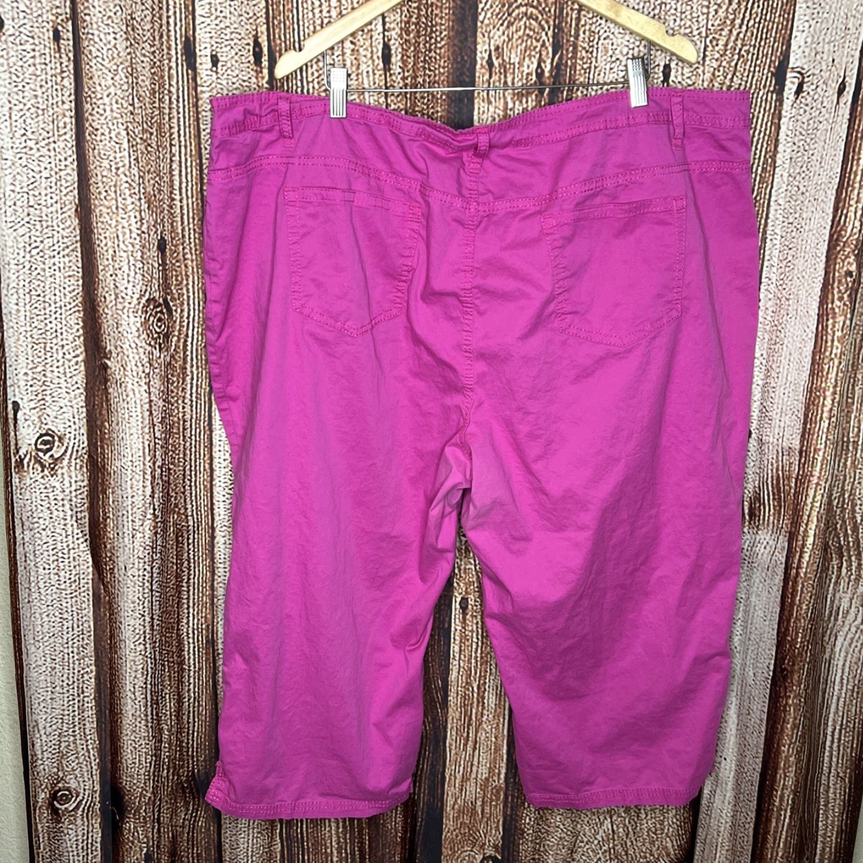 Avenue VINTAGE Womens Avenue Plus Size Pink Pants 24W Dress Pants Tapered Stretch High Rise Flat Front Knits Polyester Spandex Spring Summer Fall Womens Size 42" / US 20 - 3 Thumbnail