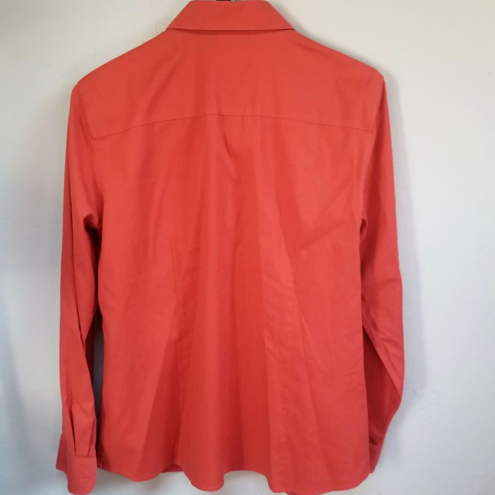 Vintage Foxcroft Women Blouse Shirt Long Sleeve Non-Iron Ruched Red Sz 10 Fitted Shirt Women Size L / US 10 / IT 46 - 2 Thumbnail