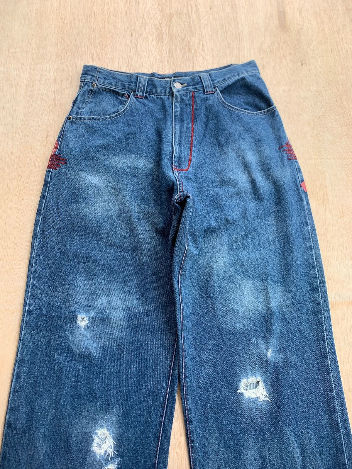 Hysteric Glamour × Japanese Brand Thriller Dnm Distressed Denim Jeans Size US 31 - 3 Thumbnail