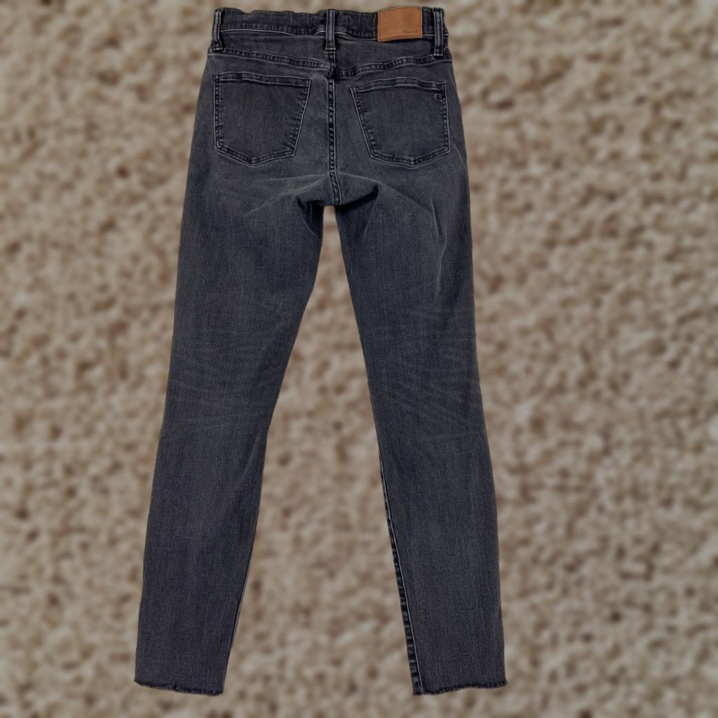 Madewell Madewell Jeans Denim High Rise Skinny Black 26 Womens Distressed 5-Pocket Inseam 27 Cotton Blend Size 26" / US 2 / IT 38 - 1 Thumbnail