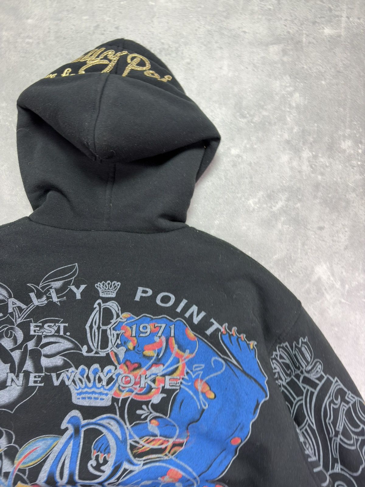Ed Hardy Really Point Faux Fur Sherpa AOP Printed Zip Hoodie XXL Size US XXL / EU 58 / 5 - 11 Thumbnail