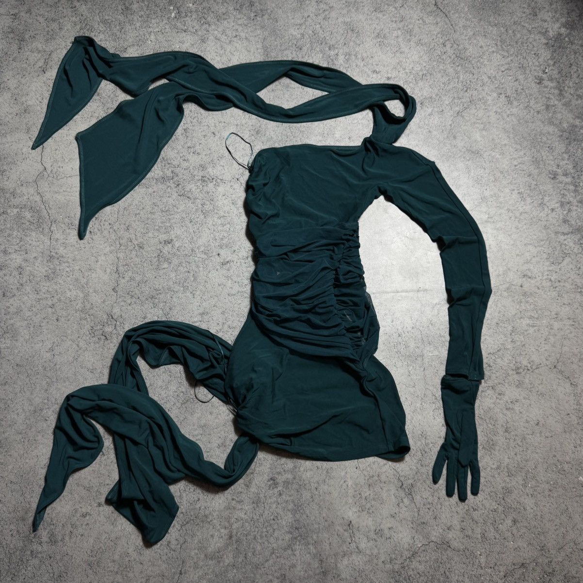 H&M × Mugler Rare Mugler X H&M Knot Detail One Shoulder Dress Size XS / US 0-2 / IT 36-38 - 1 Thumbnail