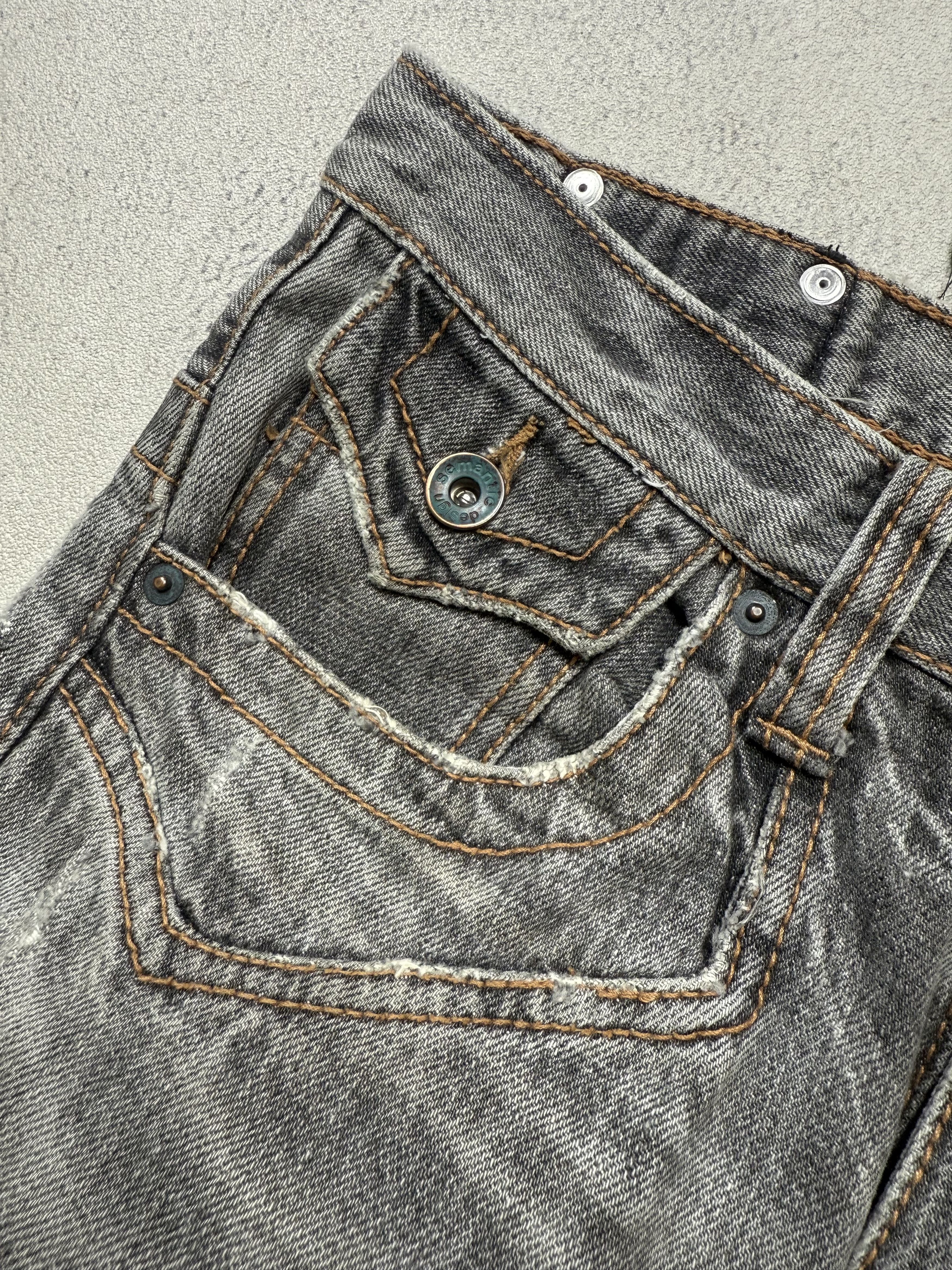 Japanese Brand Semantic Design Flare Denim Pants Size US 30 / EU 46 - 4 Thumbnail