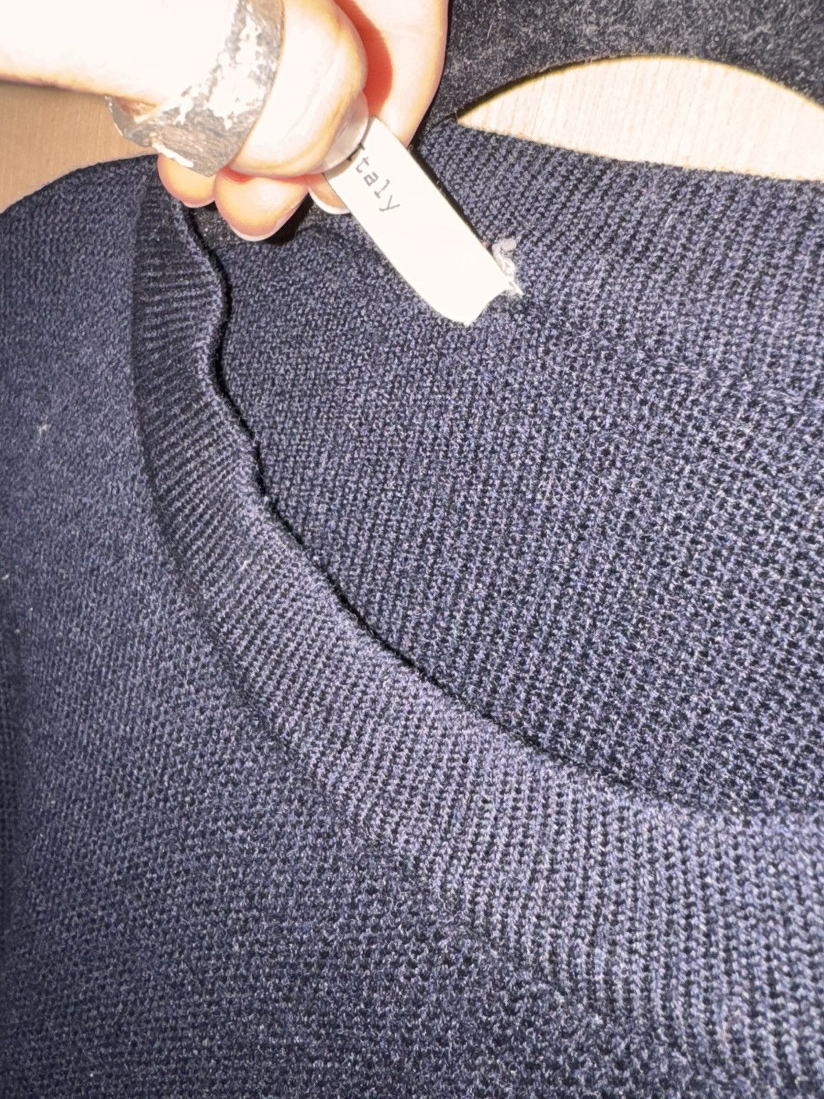 Balenciaga Dark Blue Balenciaga Wool shoulder button Sweater Size US S / EU 44-46 / 1 - 6 Thumbnail