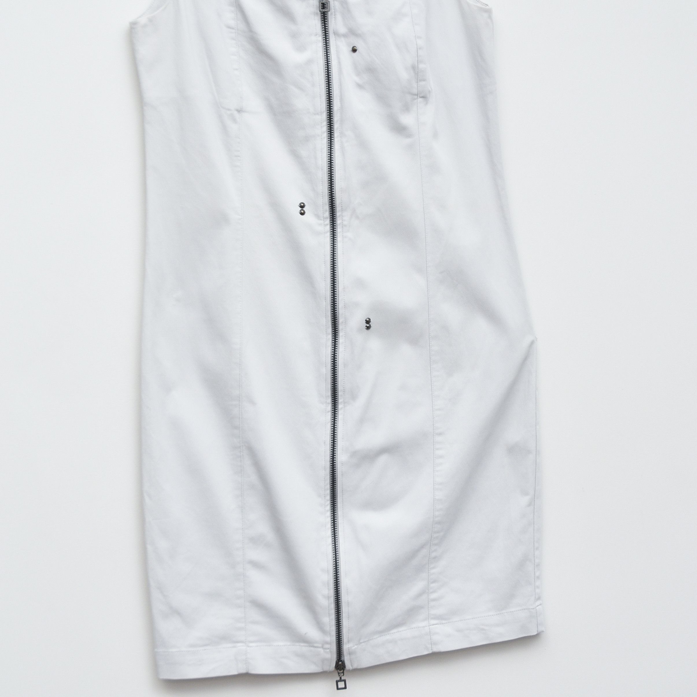 Sarah Pacini Sarah Pacini White Sleeveless Sheath Dress Zip Front Y2K Size S / US 4 / IT 40 - 4 Thumbnail