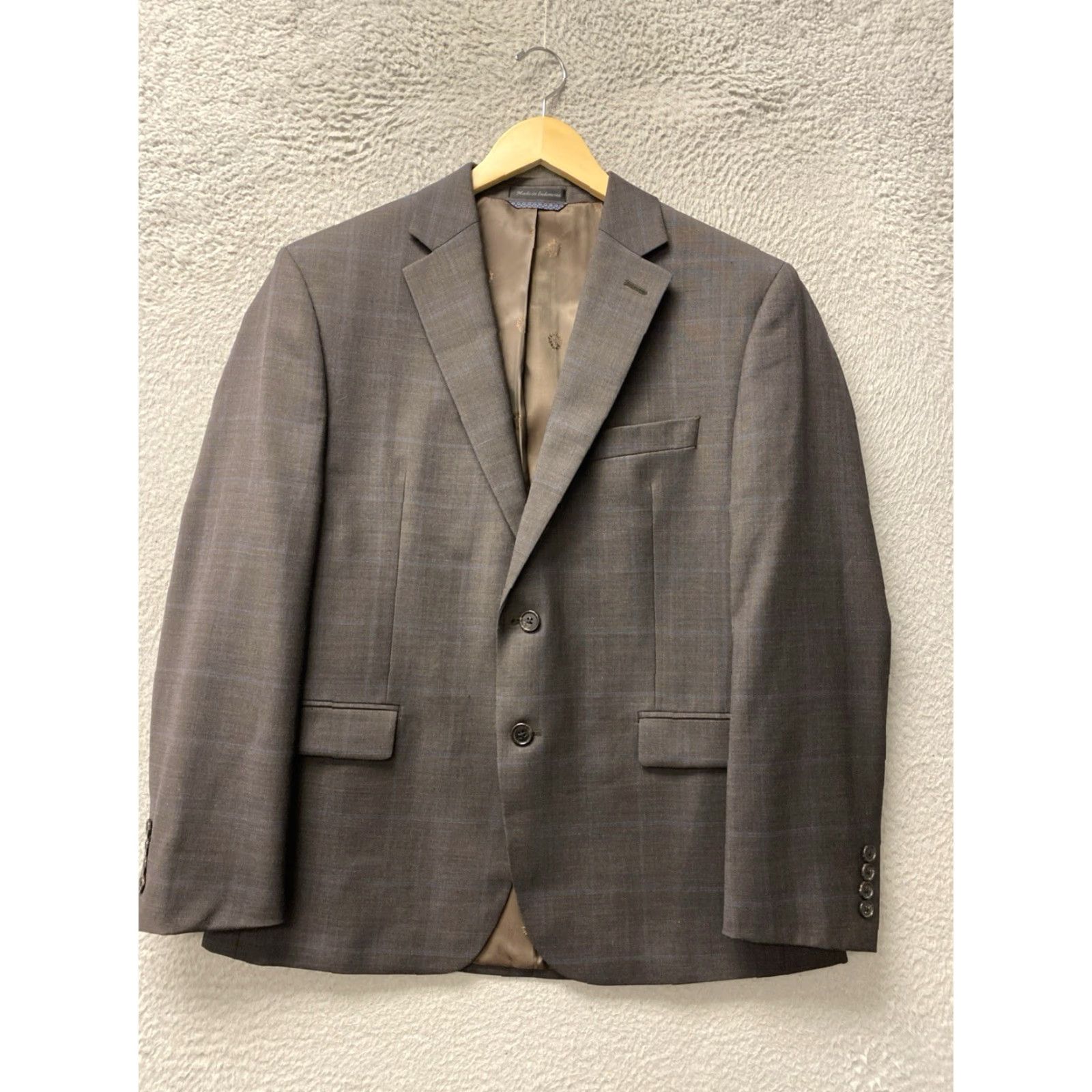 Ralph Lauren Ralph Lauren Blazer Jacket Men 40S Brown Light Plaid Wool Blend Corduroy 0115 Sports Preppy Classic Golf Blazer Mens Size 40R - 2 Thumbnail