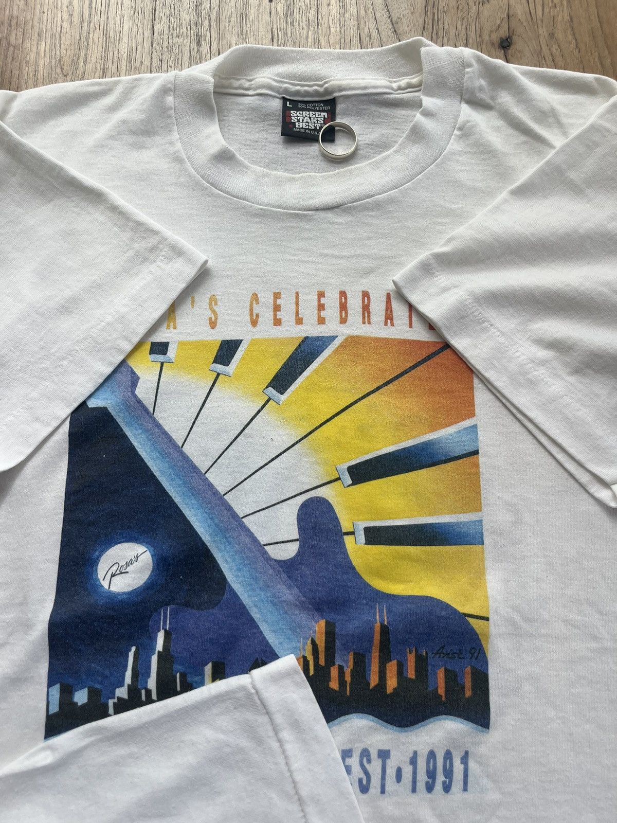 Vintage Vintage ROSA’S Celebrates Chicago Blues Fest 1991’s Tshirt Size US L / EU 52-54 / 3 - 6 Thumbnail