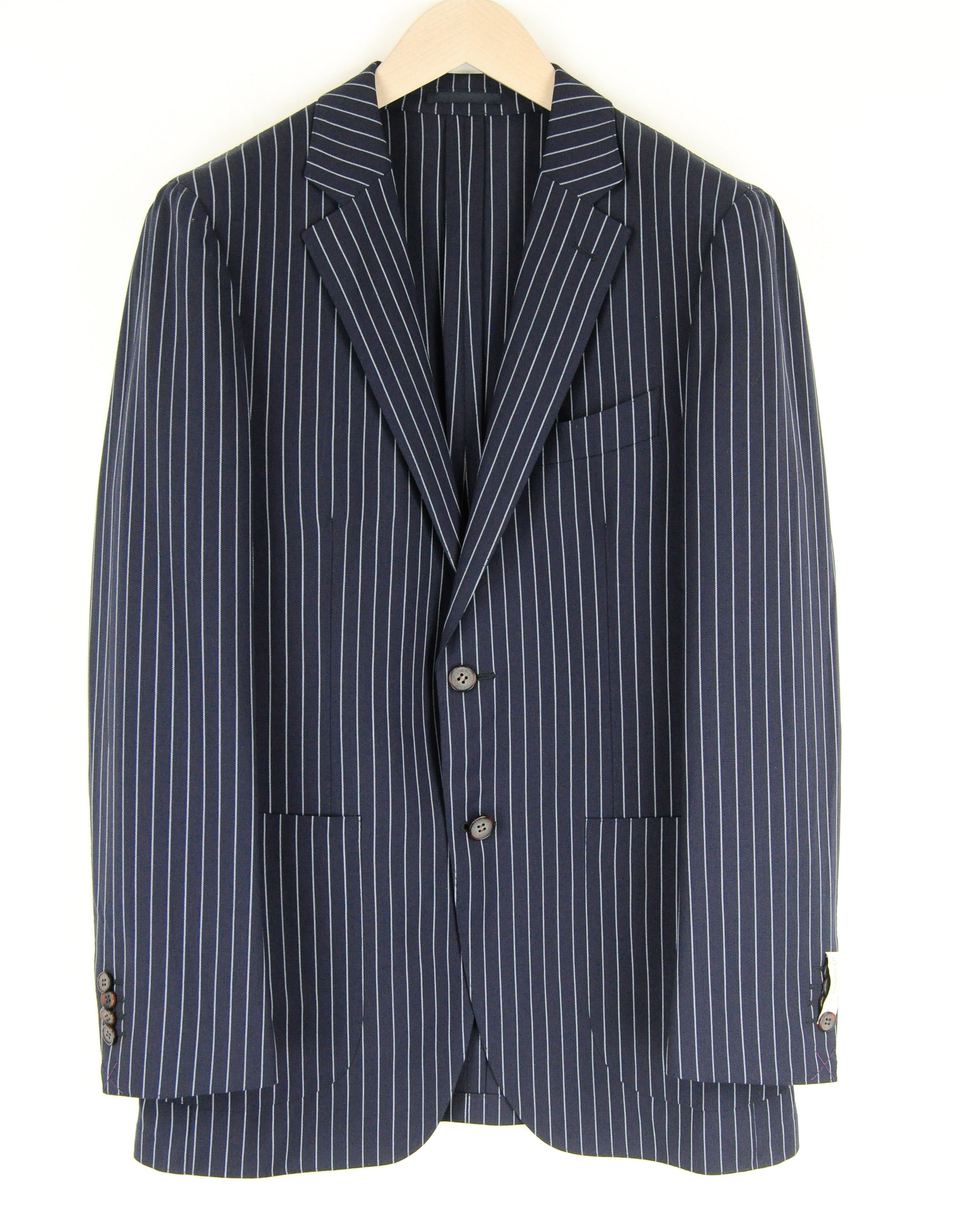 Suitsupply HAVANA TRAVELLER UK40R Navy Wool Striped Blazer 55239 Size 40R - 1 Thumbnail
