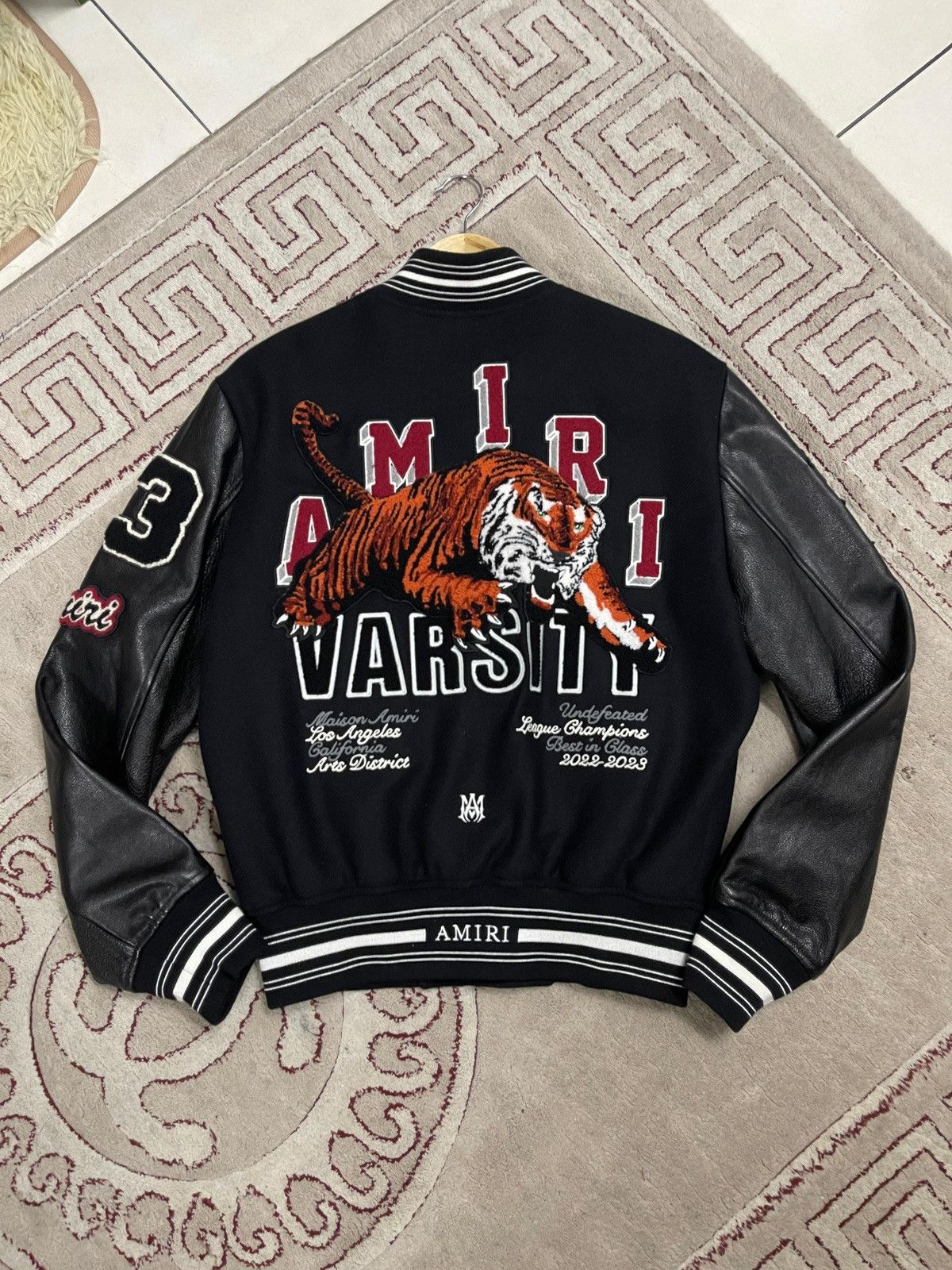 Amiri Amiri varsity bomber leather jacket Size US S / EU 44-46 / 1 - 2 Thumbnail