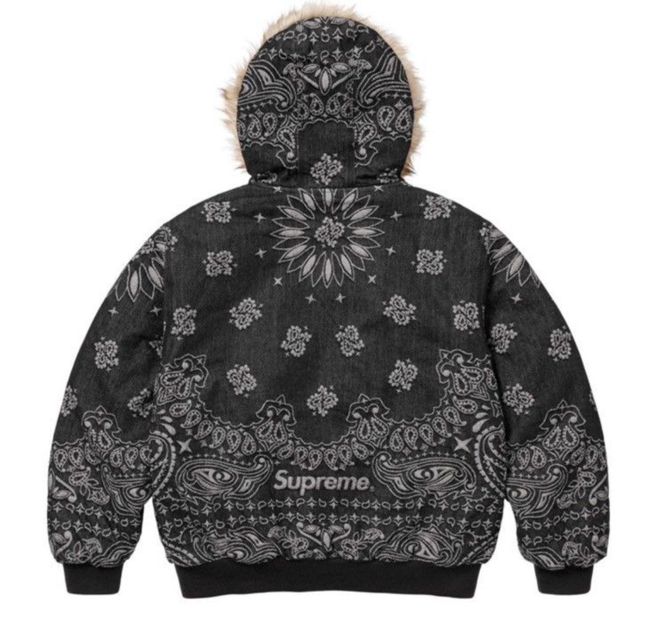 Supreme Supreme Bandana Jacquard Denim Hooded Work Jacket - XL Size US XL / EU 56 / 4 - 3 Thumbnail