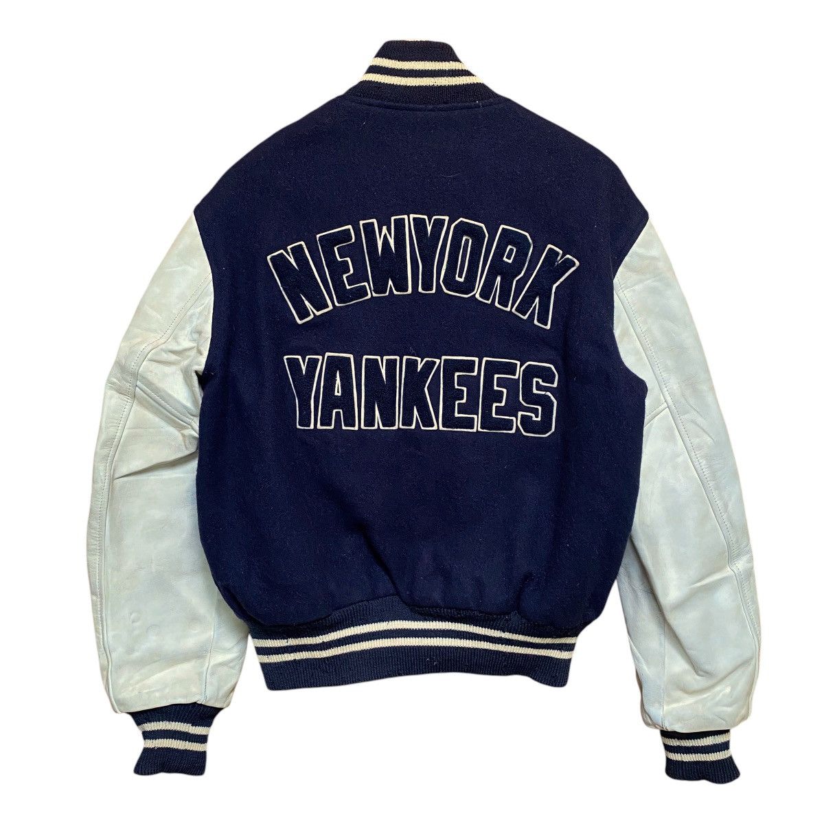 New York Yankees × Vintage 💥 70s NEW YORK YANKEES MLB STARTER SPORT VARSITY JACKET Size US L / EU 52-54 / 3 - 6 Thumbnail