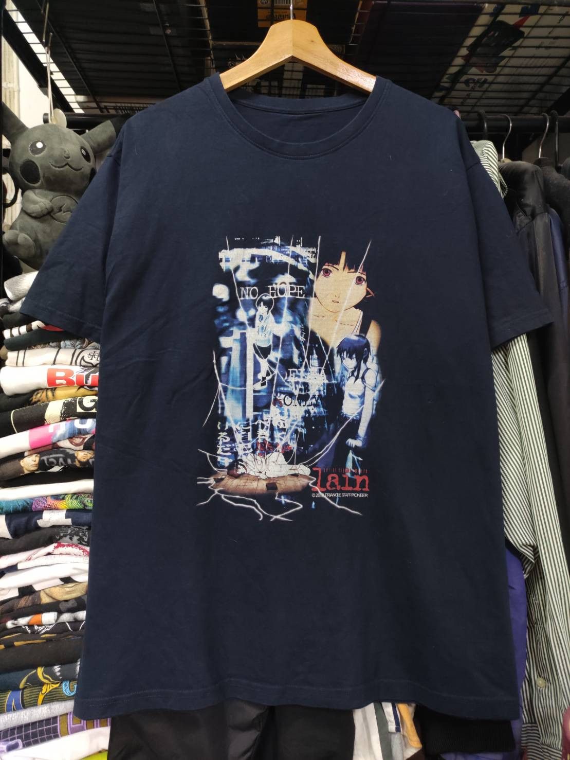 Japanese Brand Serial Experiments Lain Anime Promo T-Shirt Size US XL / EU 56 / 4 - 2 Thumbnail