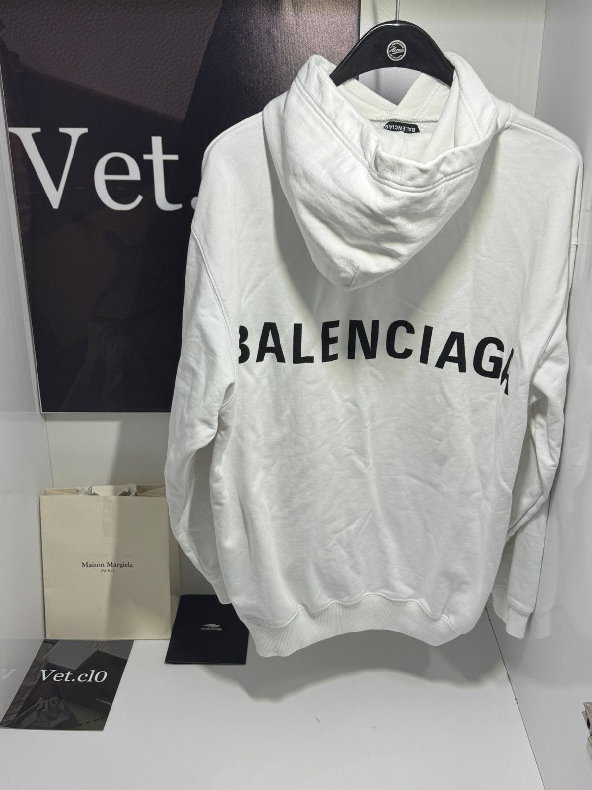 Balenciaga ✅Balenciaga logo white oversize hoodie Size US XS / EU 42 / 0 - 1 Thumbnail