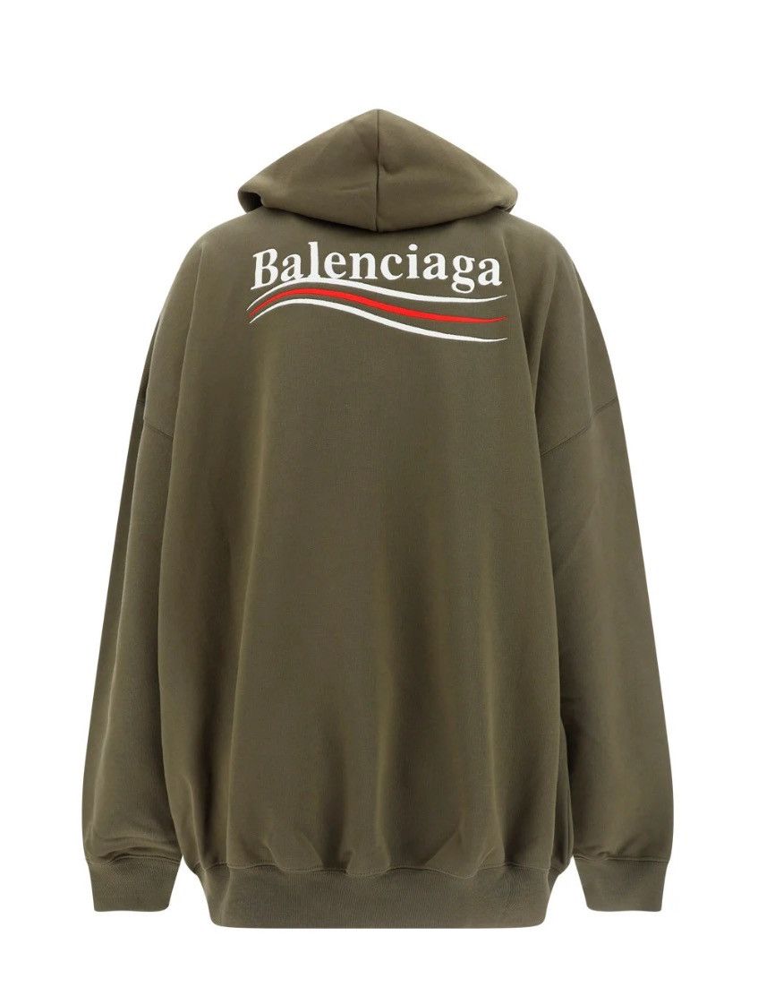 Balenciaga Balenciaga Logo Embroidered Oversized Hoodie Size US M / EU 48-50 / 2 - 2 Thumbnail