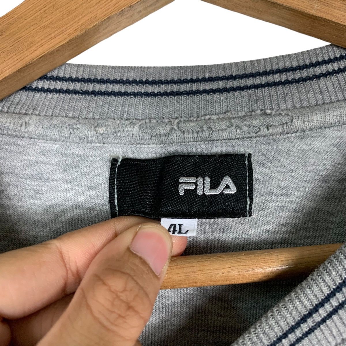 Fila FILA Intimo Small Logo Gray Sweatshirt #1344-C61 Size US XXL / EU 58 / 5 - 11 Thumbnail