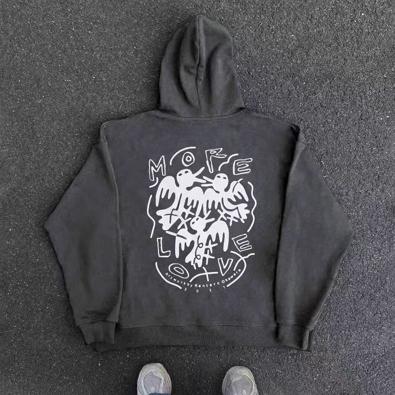 Japanese Brand Vintage Street Hip Hop Print Hooded Sweatshirt Size US XL / EU 56 / 4 - 5 Thumbnail