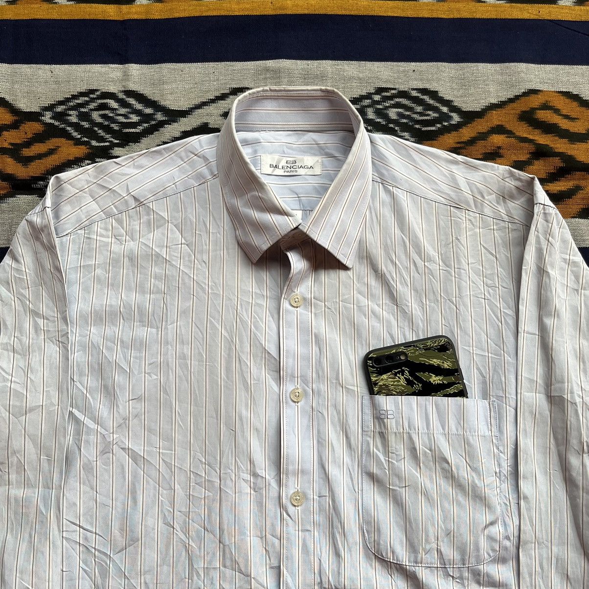 Balenciaga Balenciaga Button Up Stripe Shirt Size US L / EU 52-54 / 3 - 2 Thumbnail