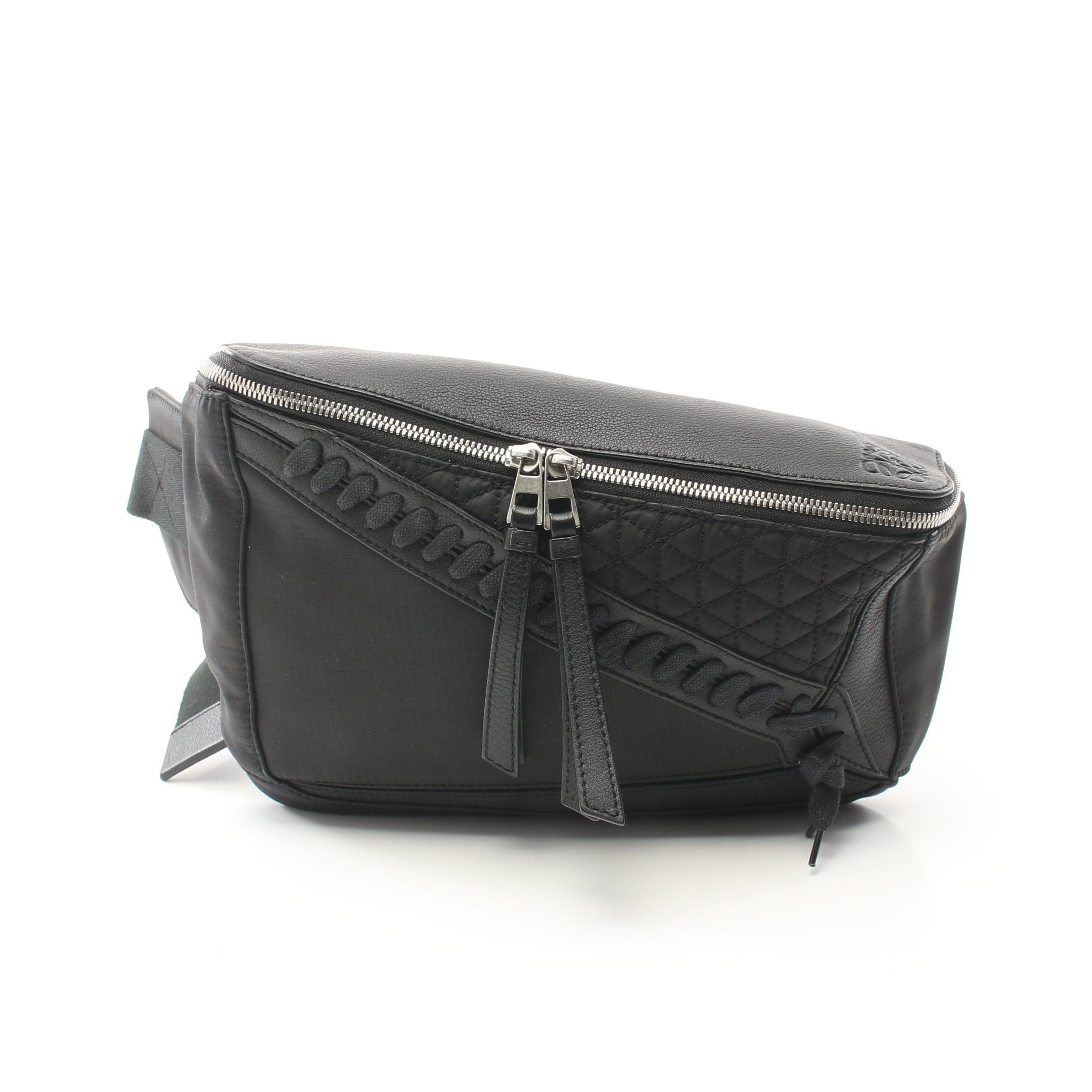 Loewe Loewe Puzzle Sling Body Bag Waist Nylon Leather Black Size ONE SIZE - 1 Thumbnail