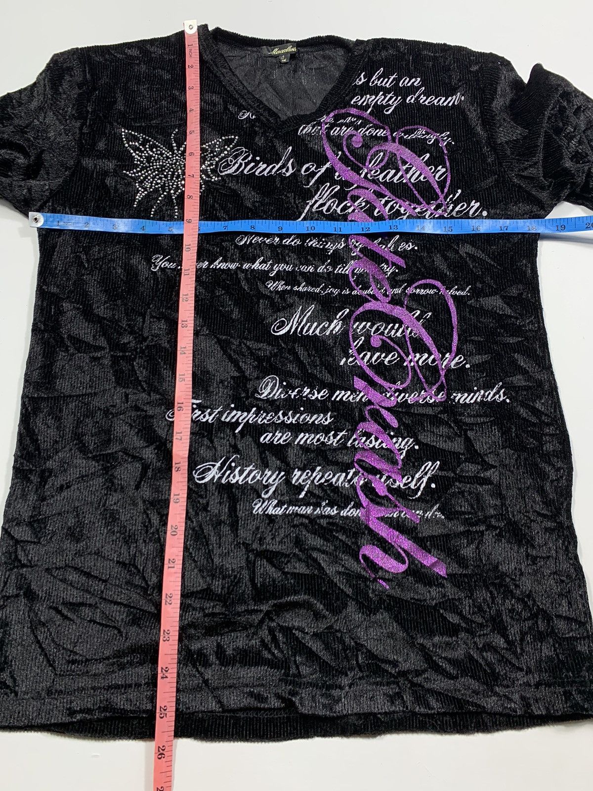 Le Grande Bleu (L.G.B.) SICK POEM GOTHIC PUNK LONG SLEEVE Size US L / EU 52-54 / 3 - 7 Thumbnail