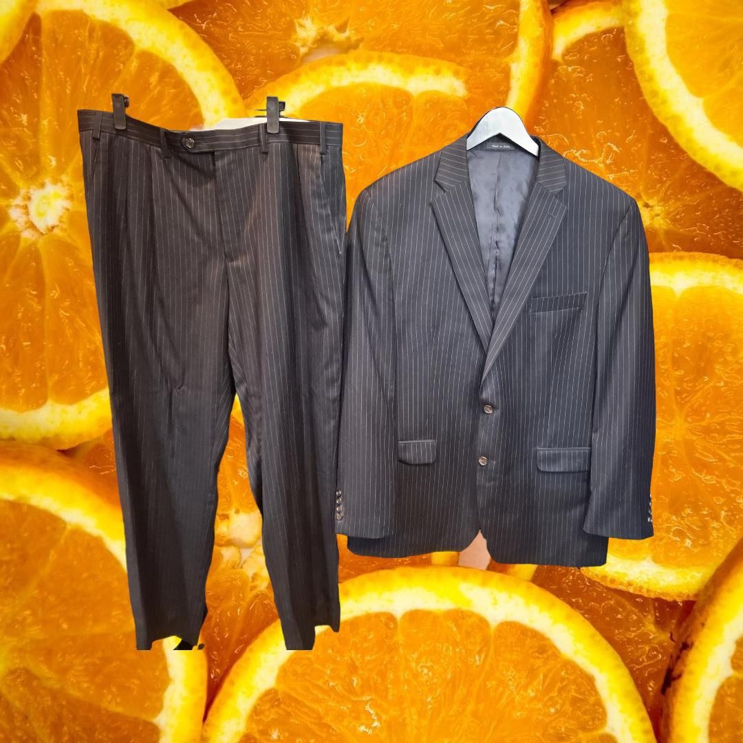 Lauren Ralph Lauren Lauren Ralph Lauren Black Pinstripe 2 Piece Suit Size 44L Size 44R - 1 Thumbnail