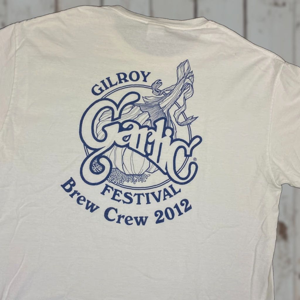 Gildan VINTAGE Gilroy Garlic Festival T Shirt Bud Light Here We Go Brew Crew 2012 L Size US L / EU 52-54 / 3 - 1 Thumbnail