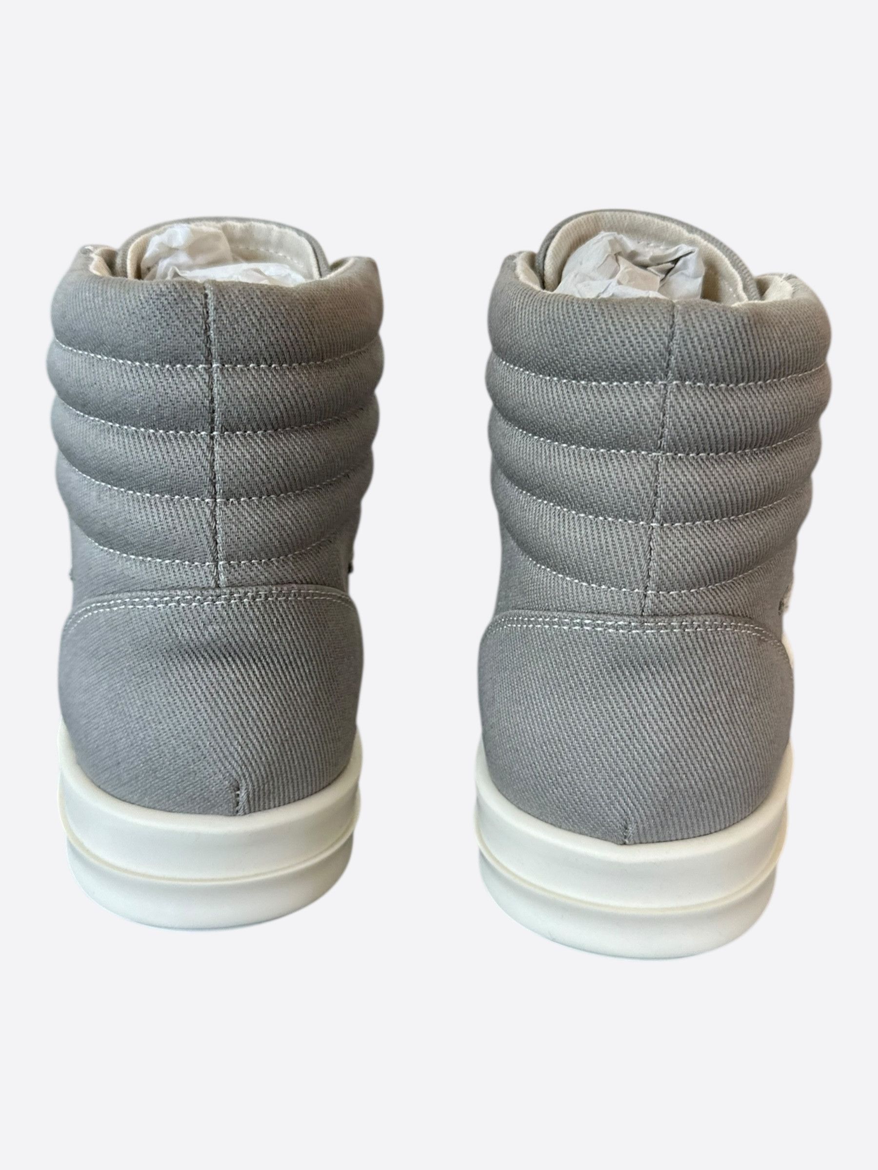 Rick Owens Rick Owens Grey & White Vintage Women's High Top Sneakers Size US 8 / IT 38 - 4 Thumbnail
