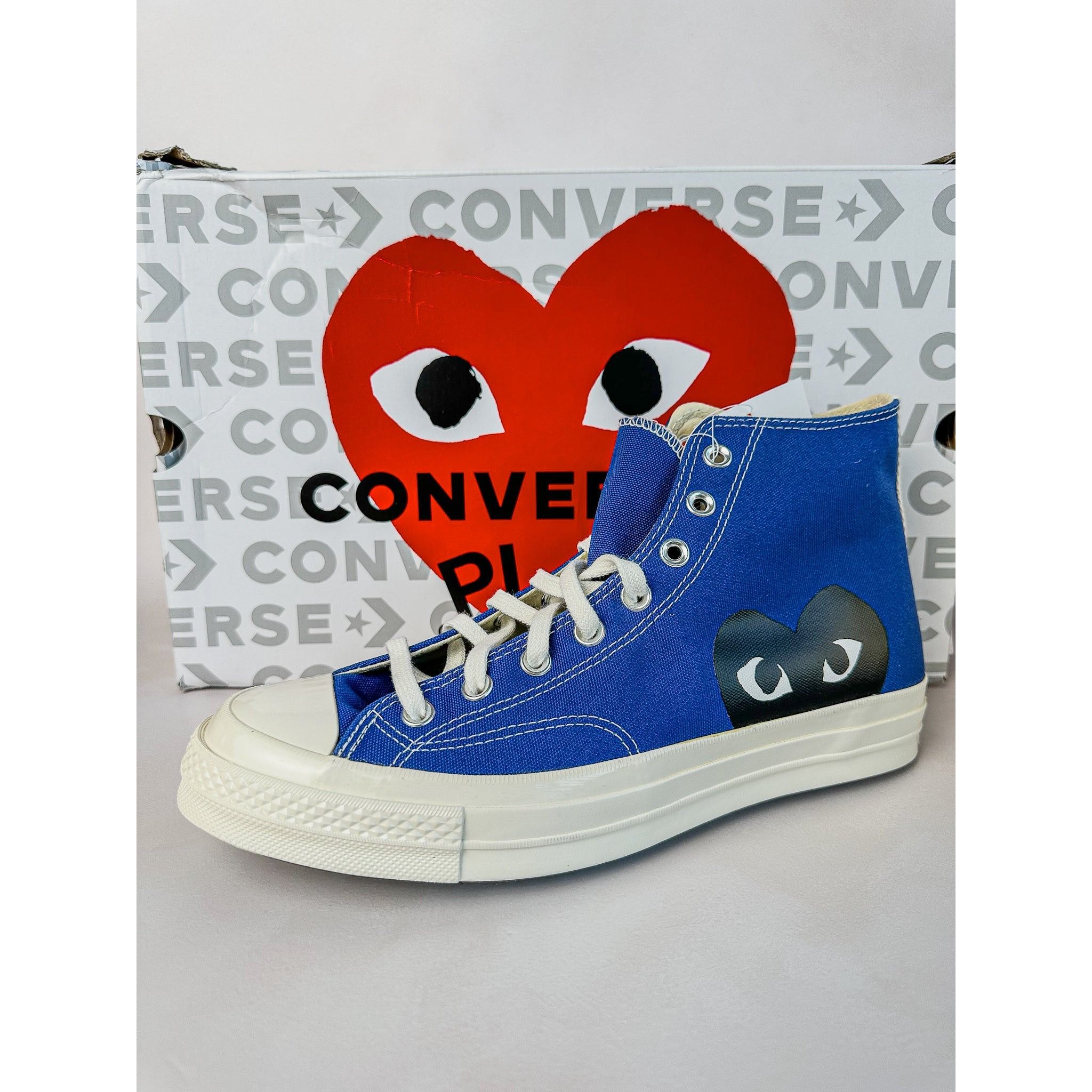 Comme des Garcons Converse X Comme Des Garçons Blue Chuck 70 Hi Tops Size US 11 / EU 44 - 2 Thumbnail