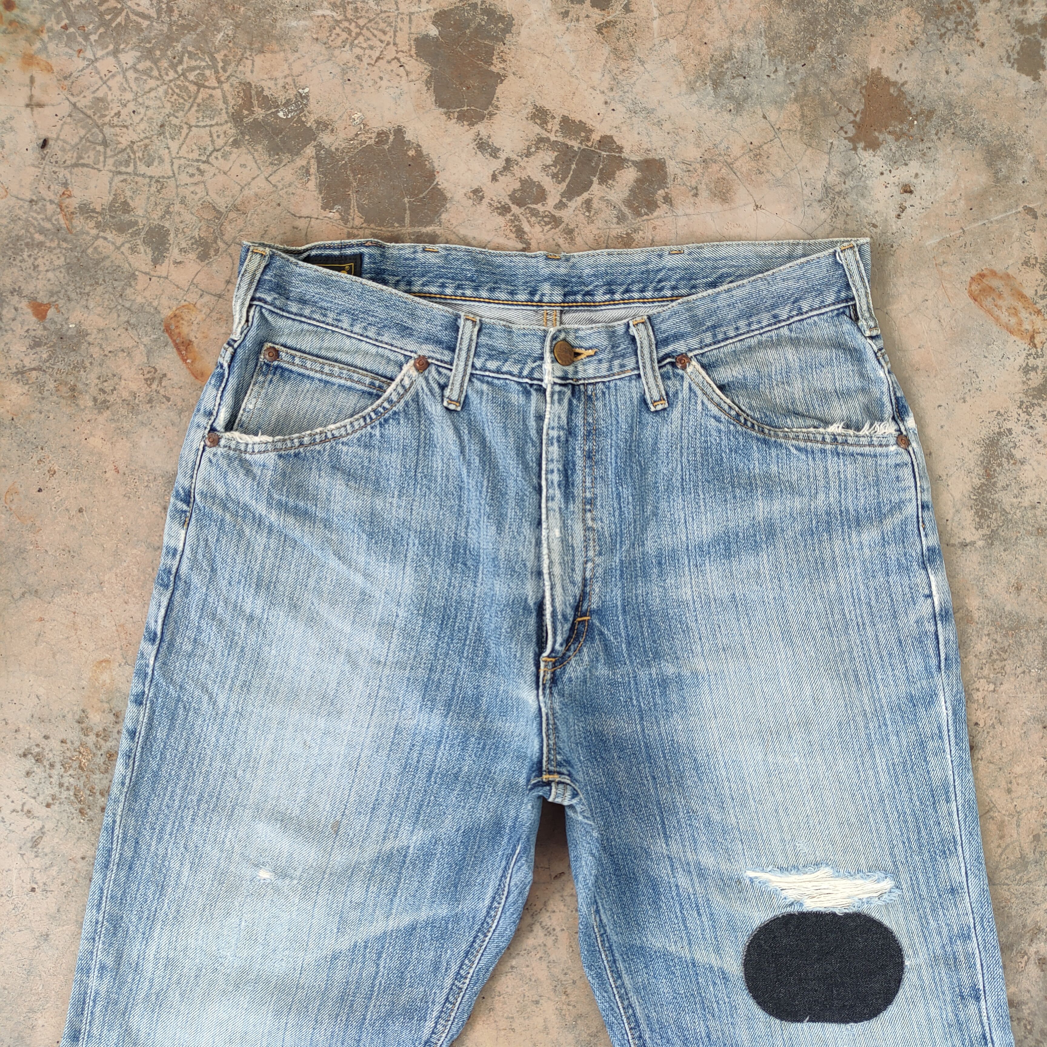 Edwin × Jean × Lee VINTAGE LEE EDWIN FADED RIPPED JEANS DENIM PANTS Size US 34 / EU 50 - 3 Thumbnail