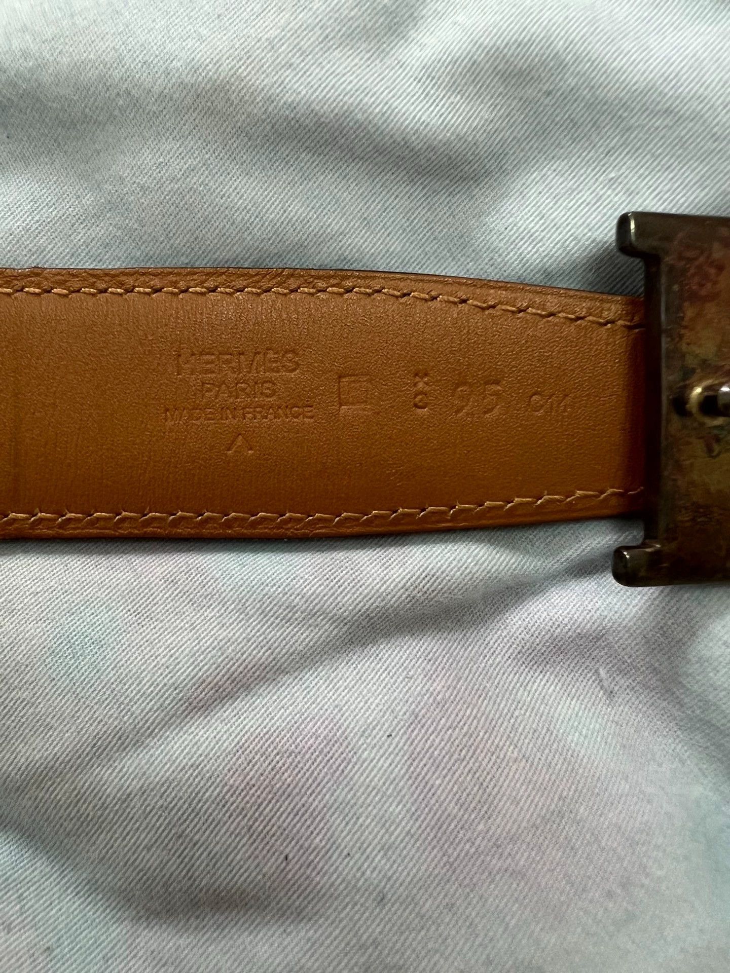 Hermes Hermes Crocodile Belt Gold Brown 95 Limited Size ONE SIZE - 7 Thumbnail