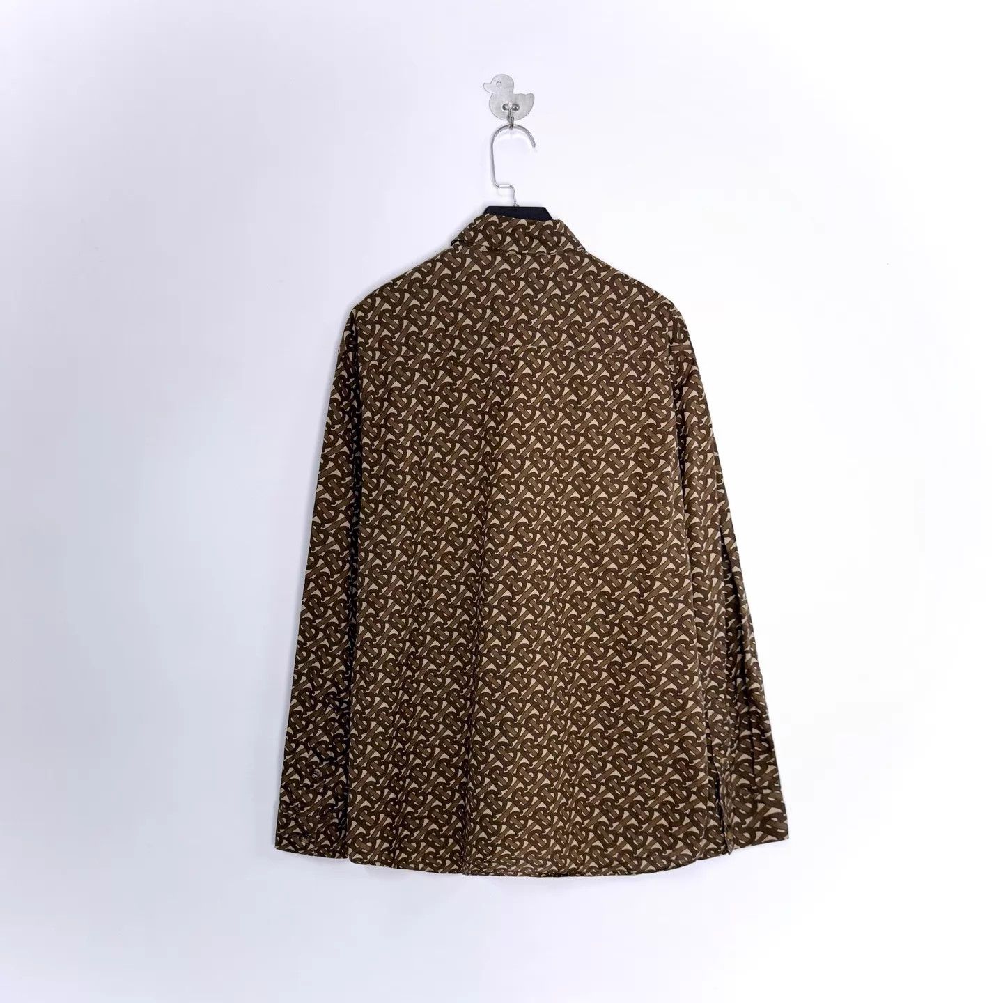 Burberry Burberry Brown TB Monogram Striped Shirt Jacket L Size US L / EU 52-54 / 3 - 2 Thumbnail