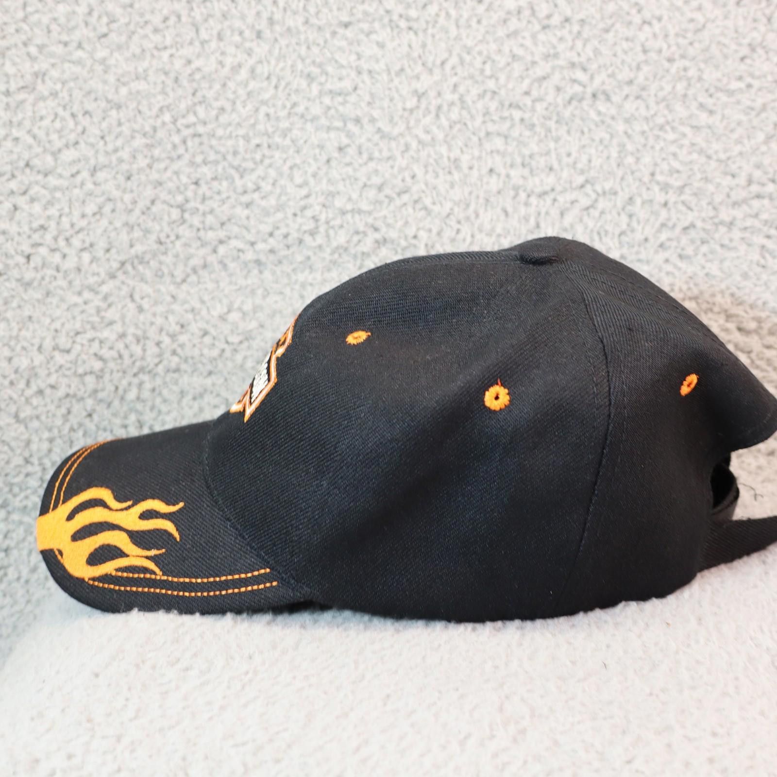 Other Vtg Harley Davidson Baseball Cap OSFM Black Orange Flames Size ONE SIZE - 7 Thumbnail