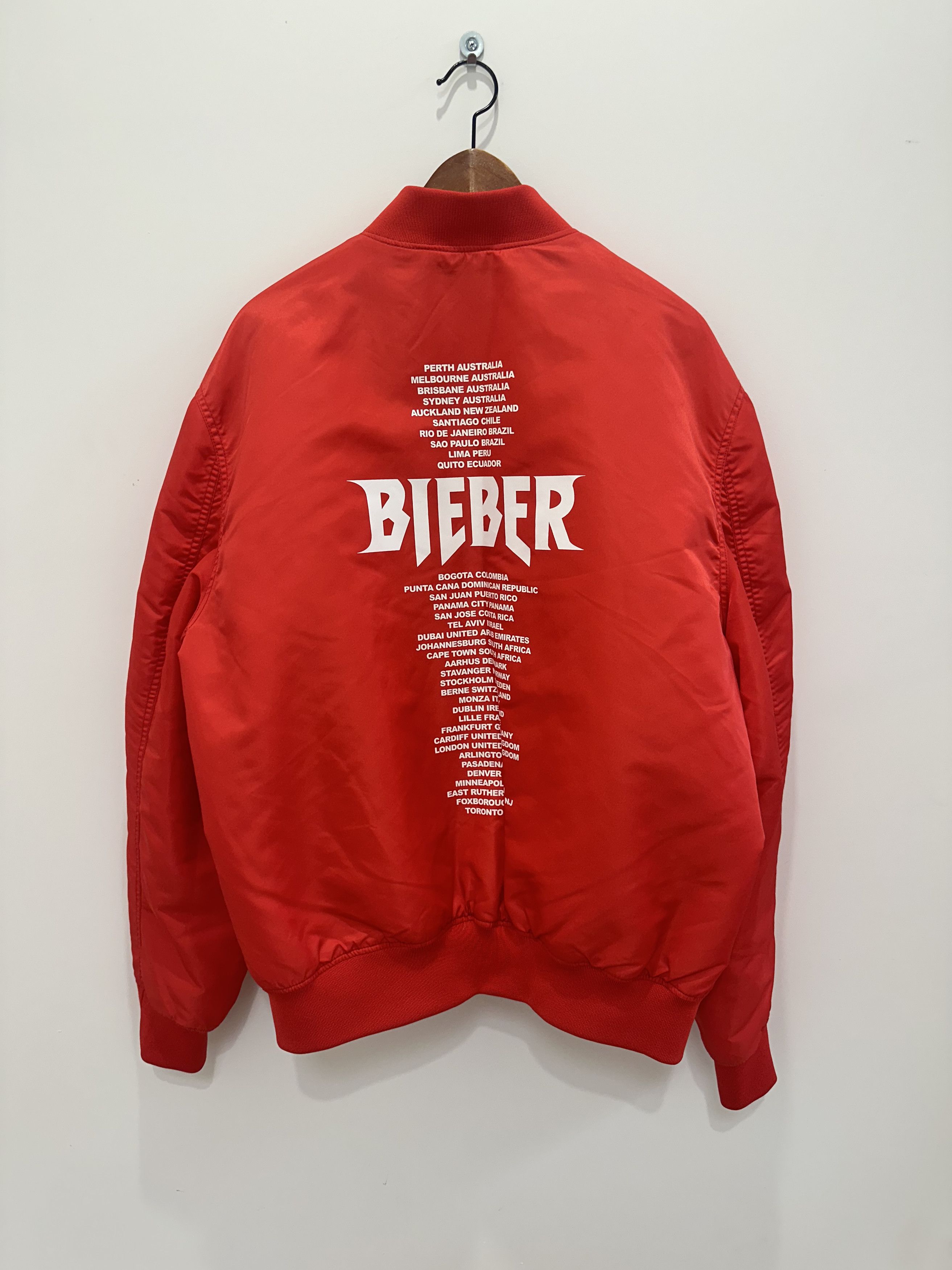 Justin Bieber Purpose World Tour STAFF Bomber Jacket outlet