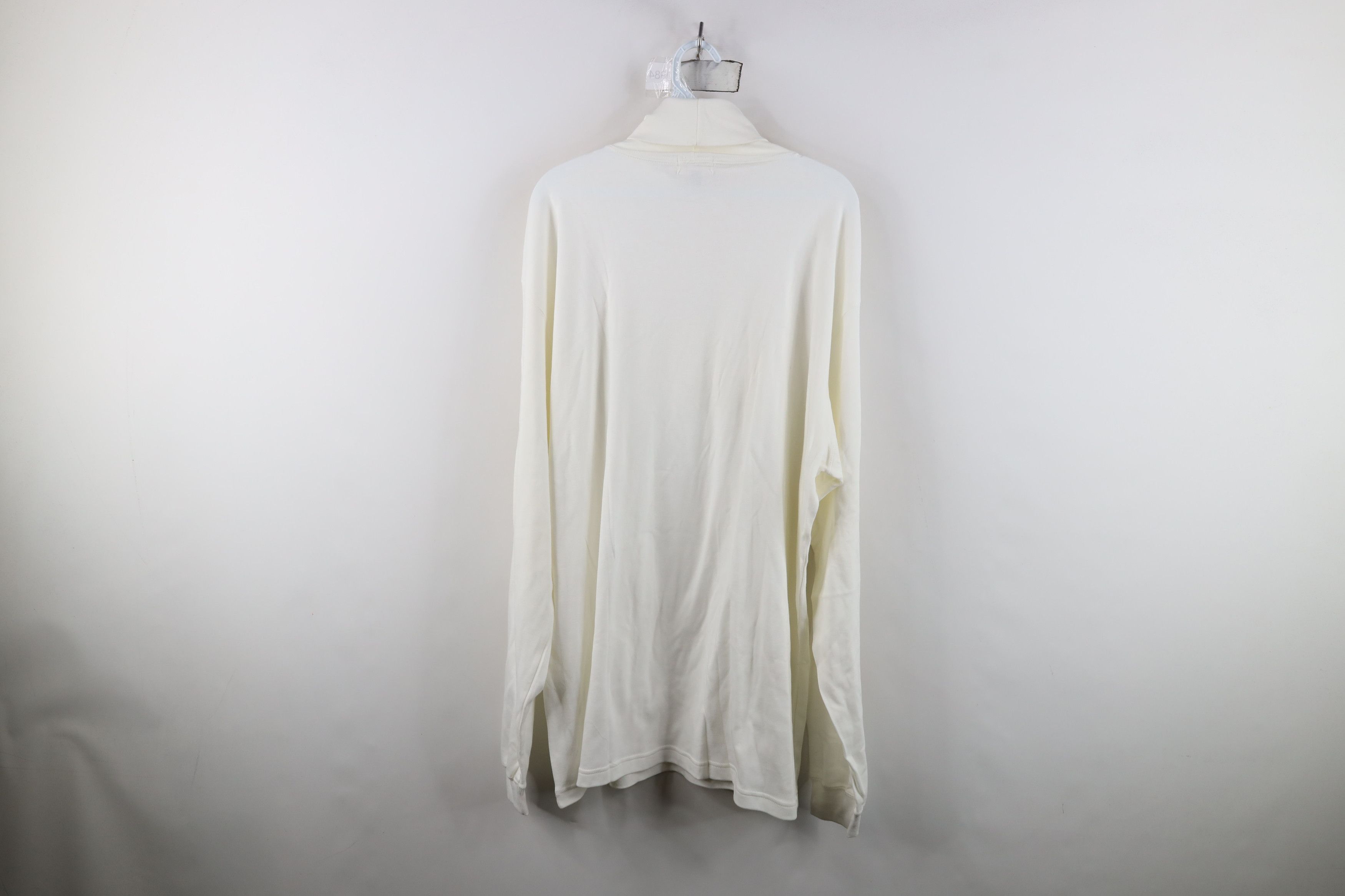 J.Crew Vintage 90s J Crew Soft Cotton Knit Turtleneck T-Shirt White Size US XL / EU 56 / 4 - 9 Thumbnail