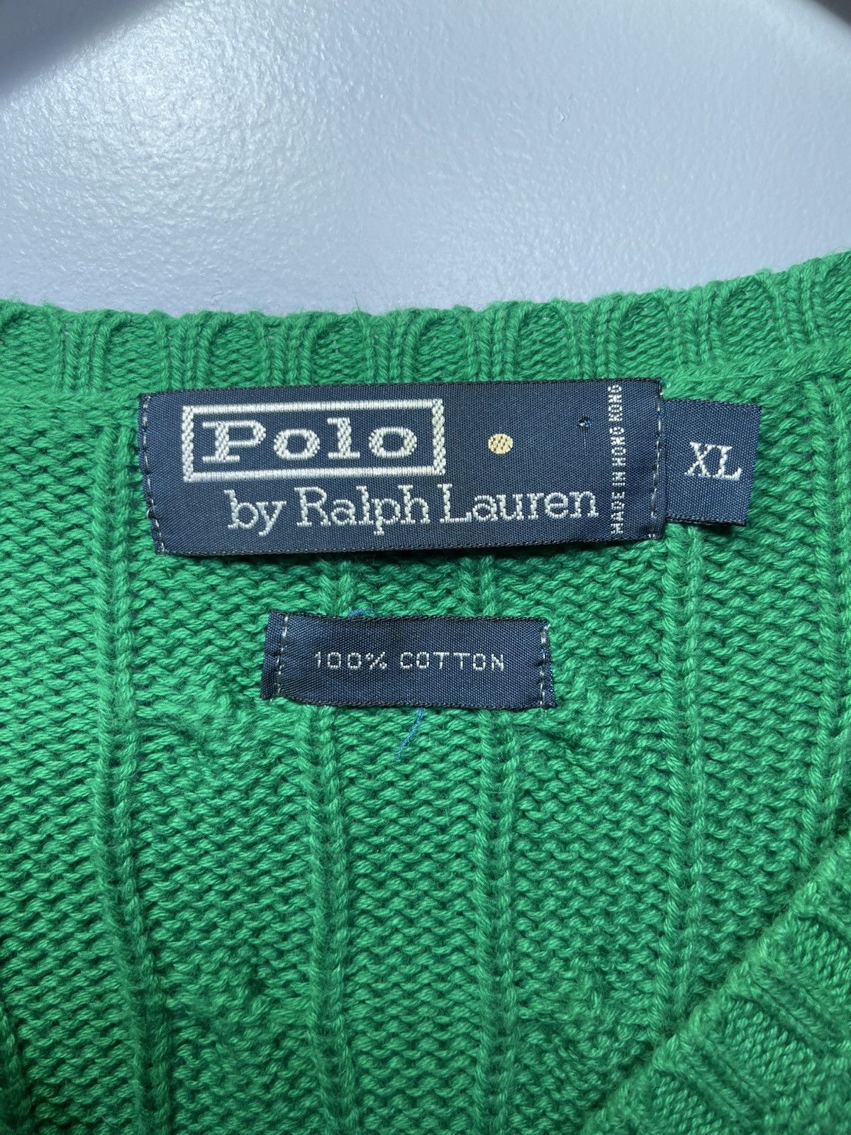 Polo Ralph Lauren Polo Ralph Lauren Pullover Sweater Vest XL Green Crest Knit Size US XL / EU 56 / 4 - 3 Thumbnail