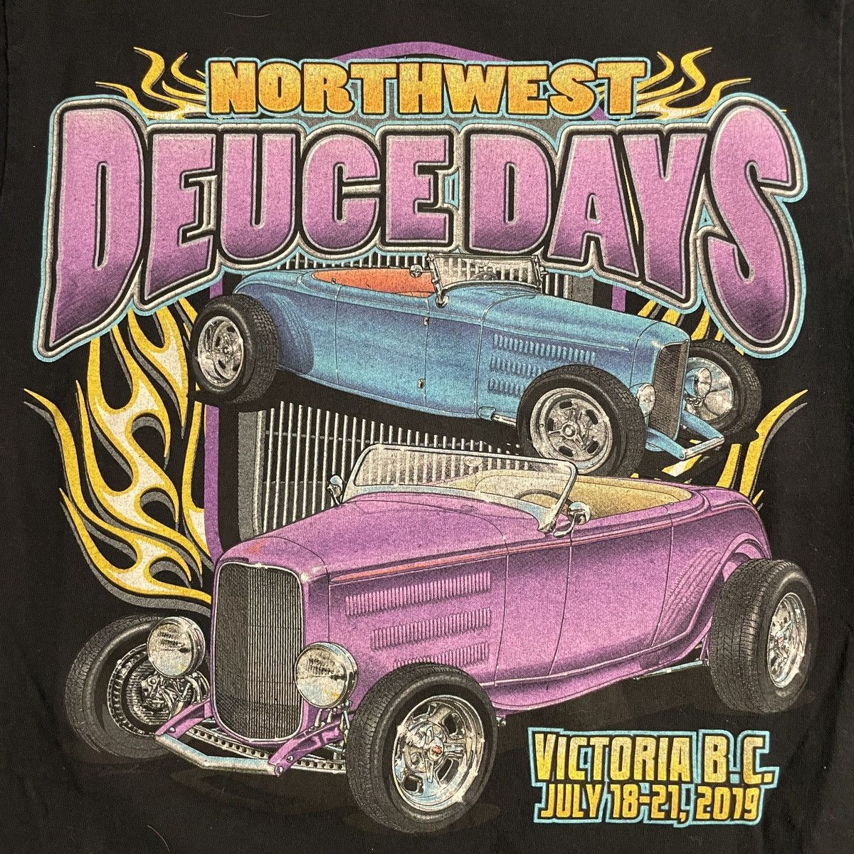Gildan Northwest Deuce Days Hot Rod T Shirt Size US S / EU 44-46 / 1 - 2 Thumbnail