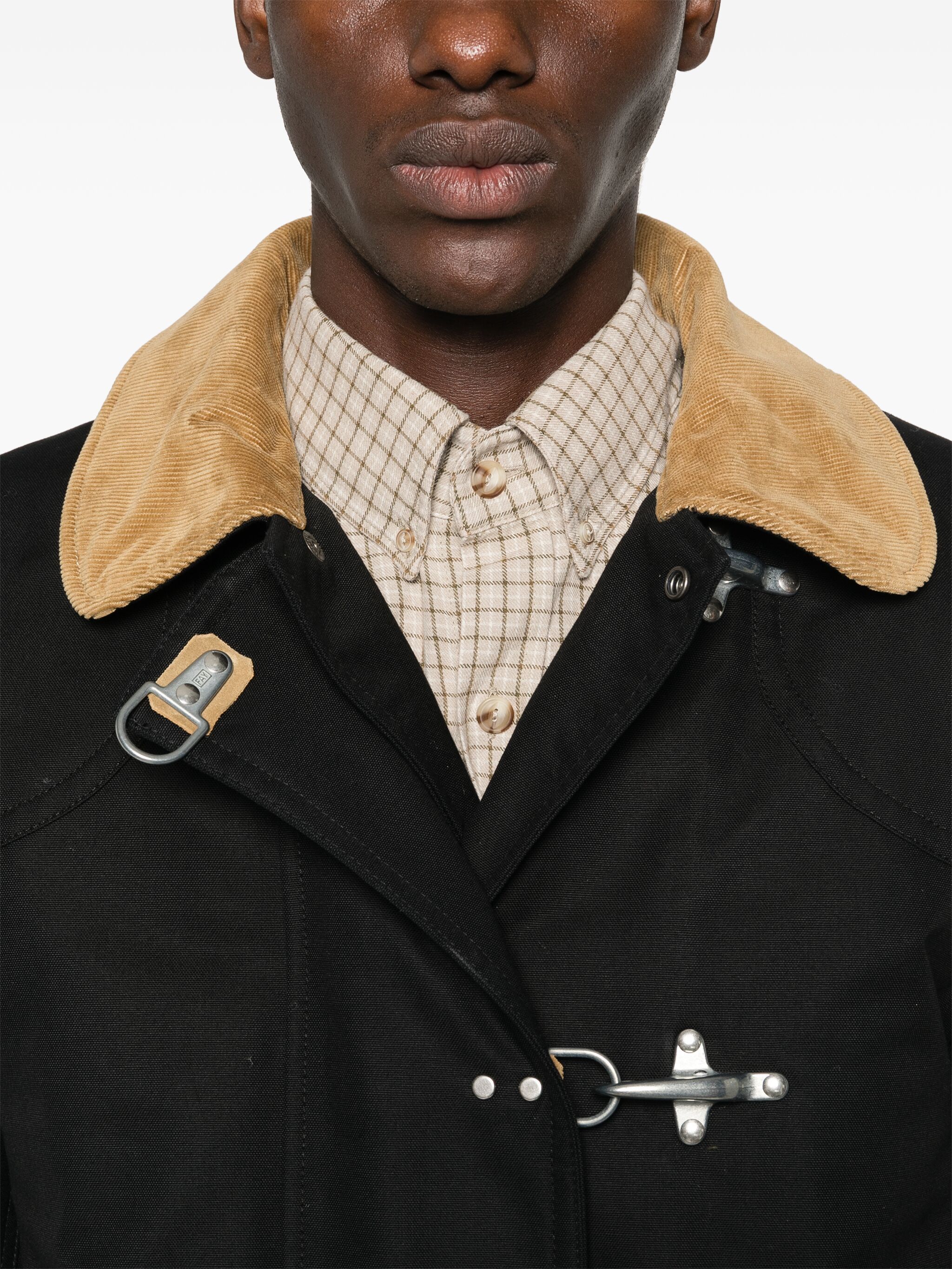 Fay o1s22i1n1124 4-Hook Canvas Jacket in Black Size US M / EU 48-50 / 2 - 5 Thumbnail