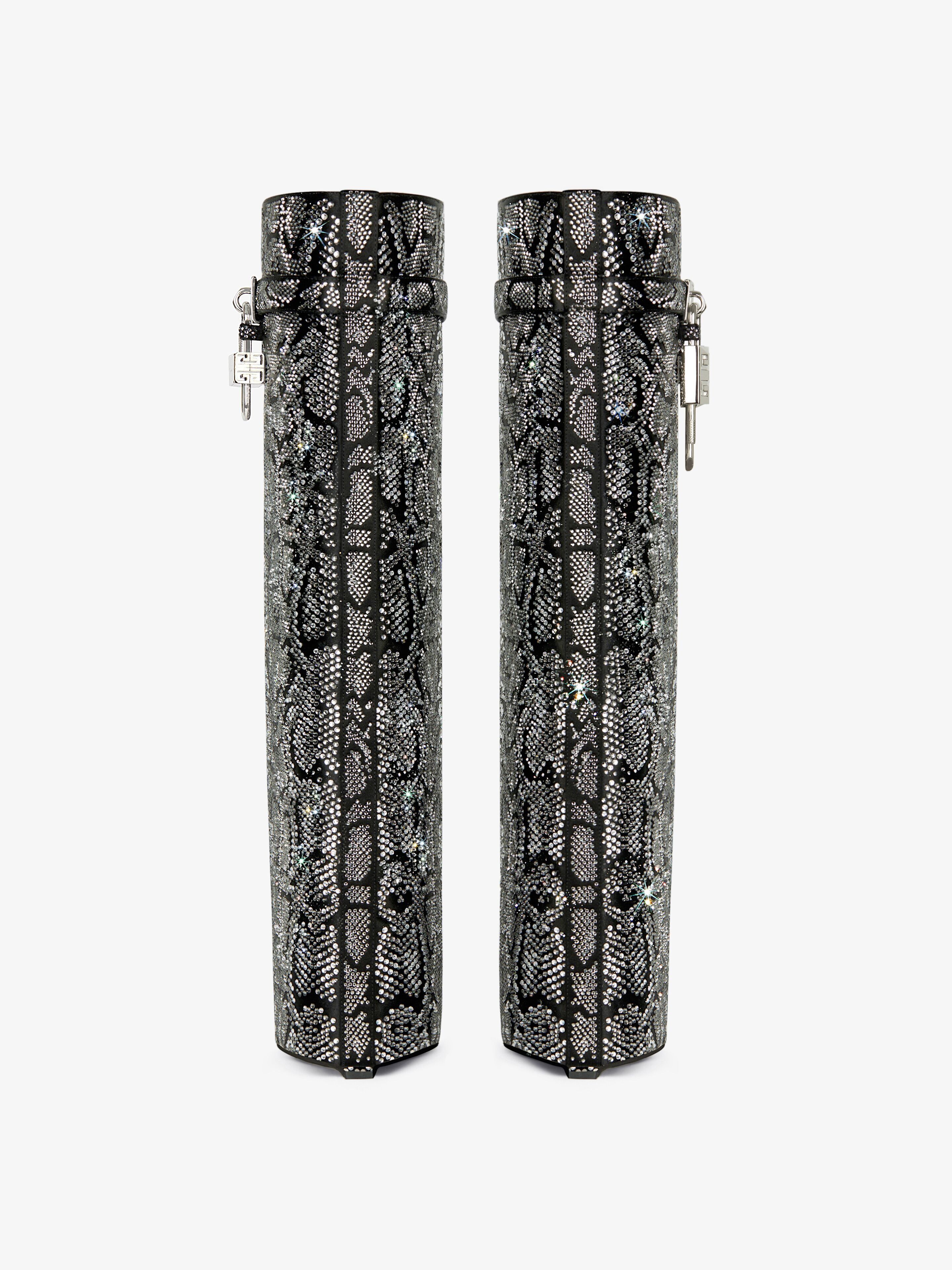 Givenchy o1srvl11e0525 Shark Lock Pant Boots 90mm in Grey/Natural Size US 8 / IT 38 - 7 Thumbnail