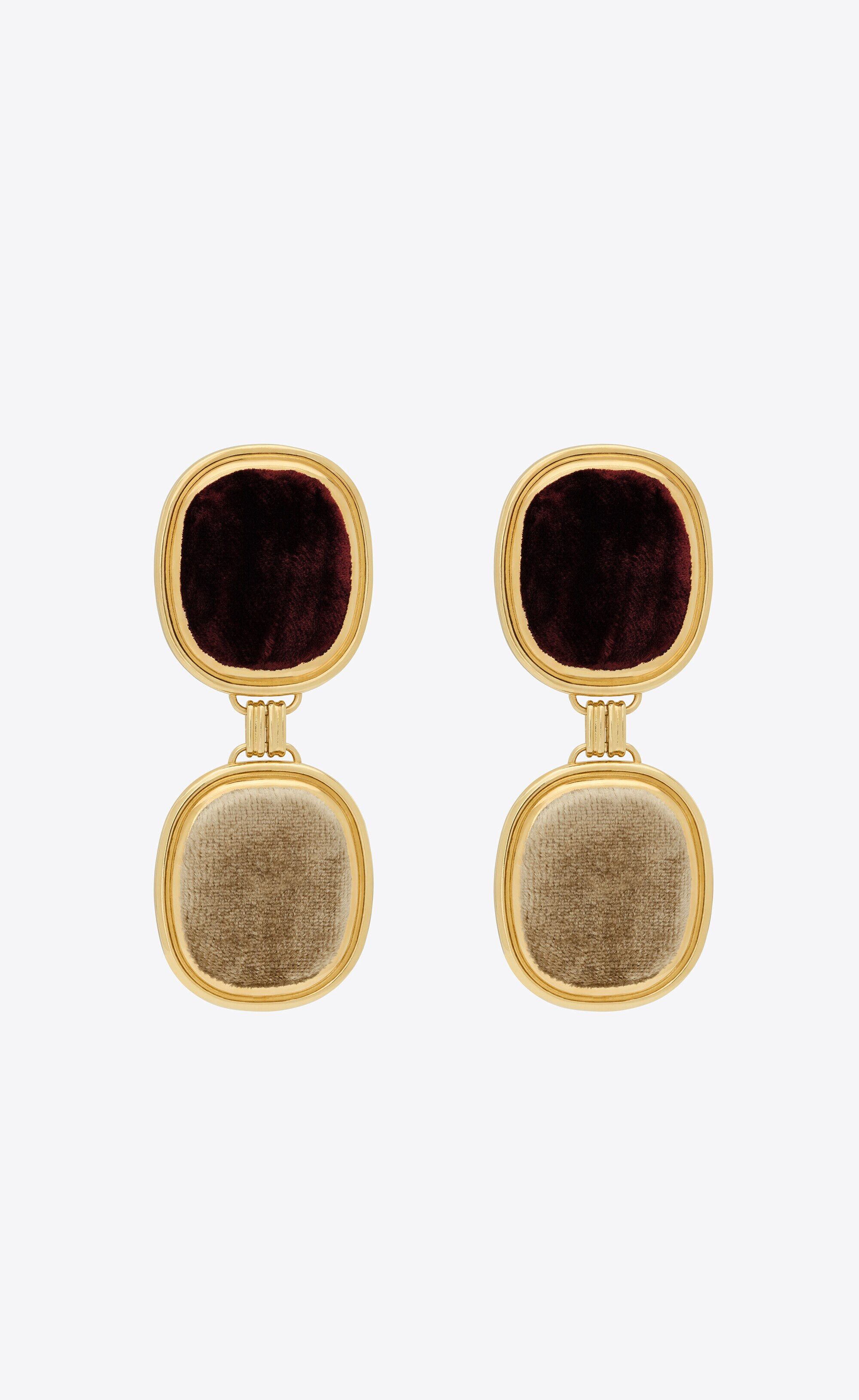 Saint Laurent Paris o1la1rc1a0325 Size: OS / 747469 Twin Square Earring Size ONE SIZE - 1 Preview
