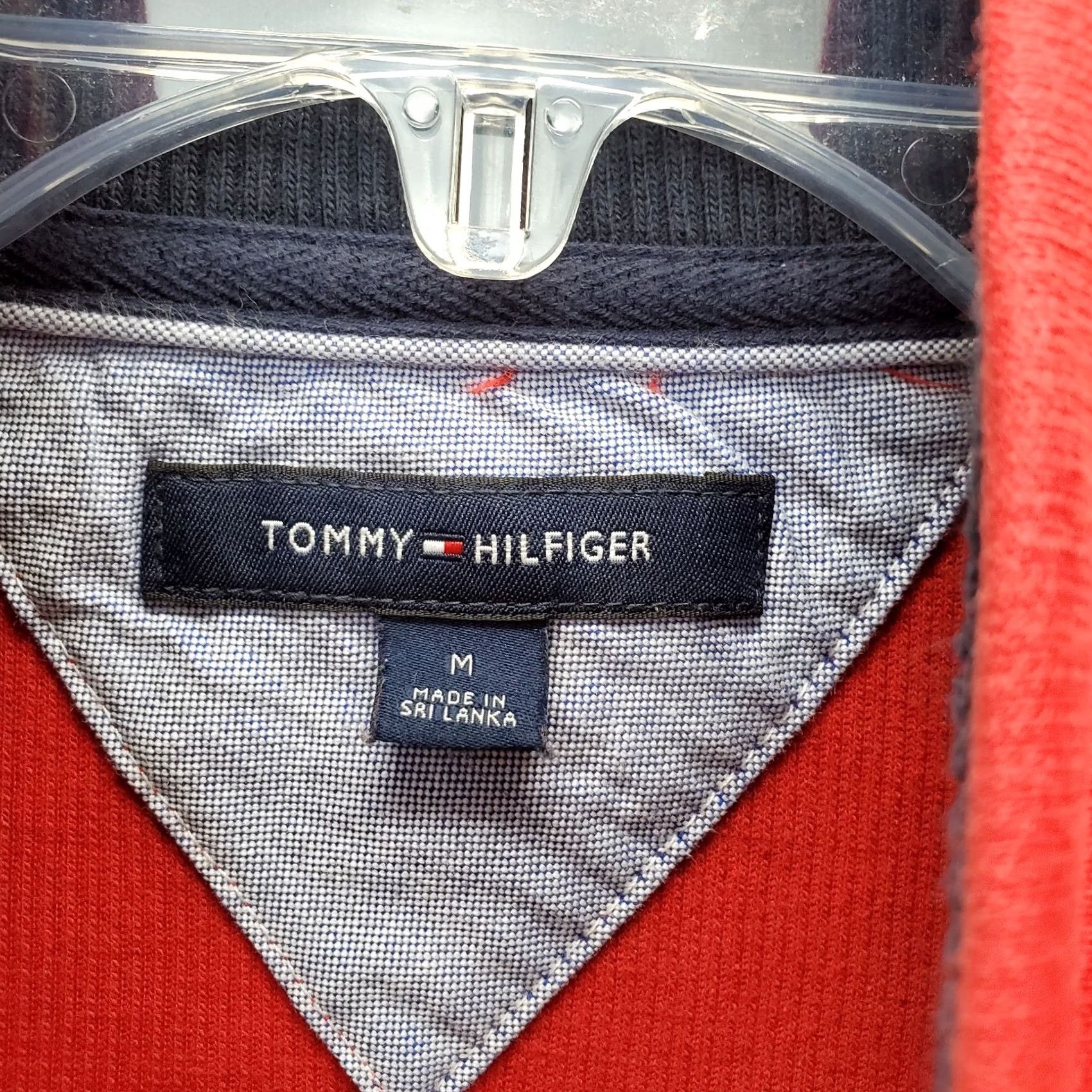 Tommy Hilfiger Tommy Hilfiger Mens Size M Red 1/4 Zip Sweatshirt Pullover Long Sleeve Cotton Mock Neck Shirt Size US M / EU 48-50 / 2 - 5 Thumbnail