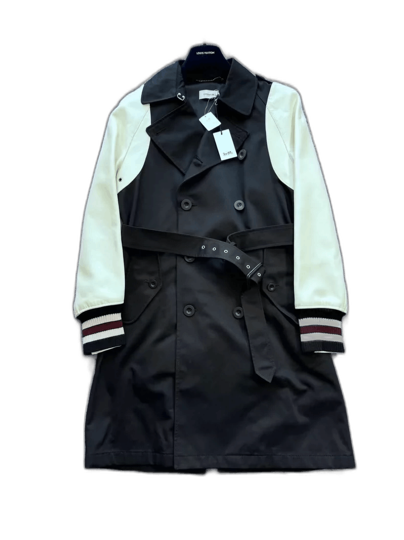 Coach Coach Black and White Sleeve Trench Coat-yf Size US L / EU 52-54 / 3 - 1 Thumbnail