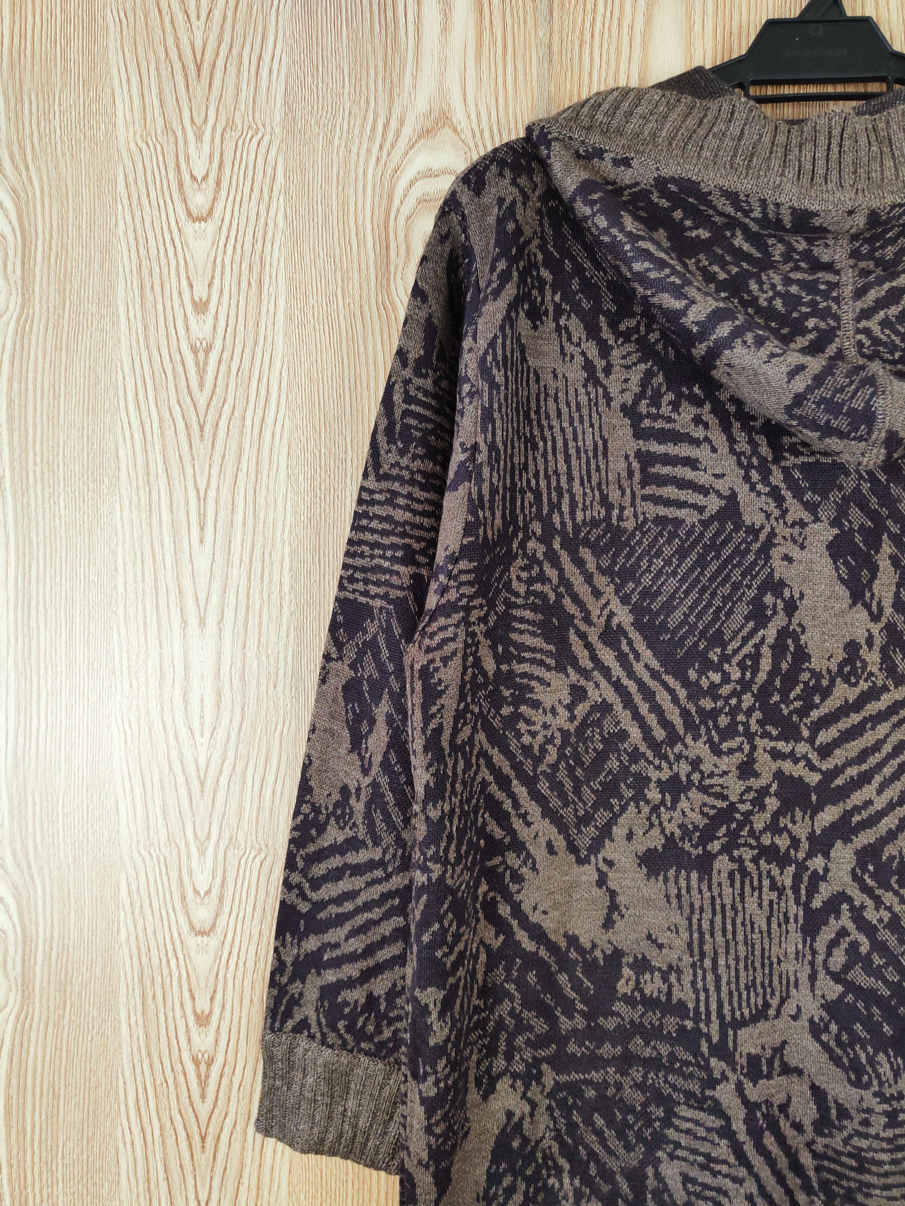 Japanese Brand Chasse au Bias Dark Brown Hoodie Long Cardigan #W428 Size US M / EU 48-50 / 2 - 9 Thumbnail