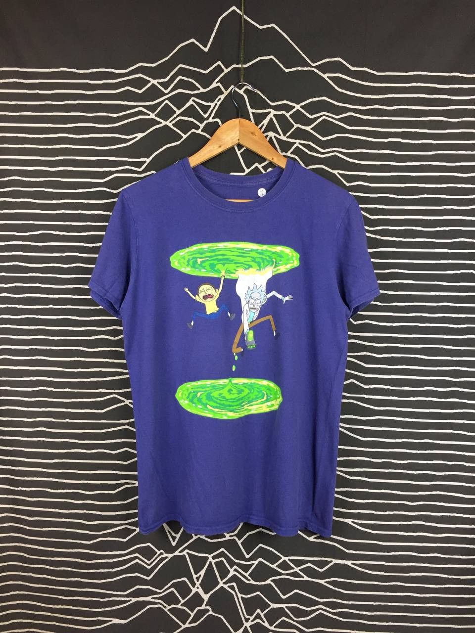 Cartoon Network × Vintage Rick And Morty Falling Portal To Portal Cartoon Tee Size US M / EU 48-50 / 2 - 2 Thumbnail