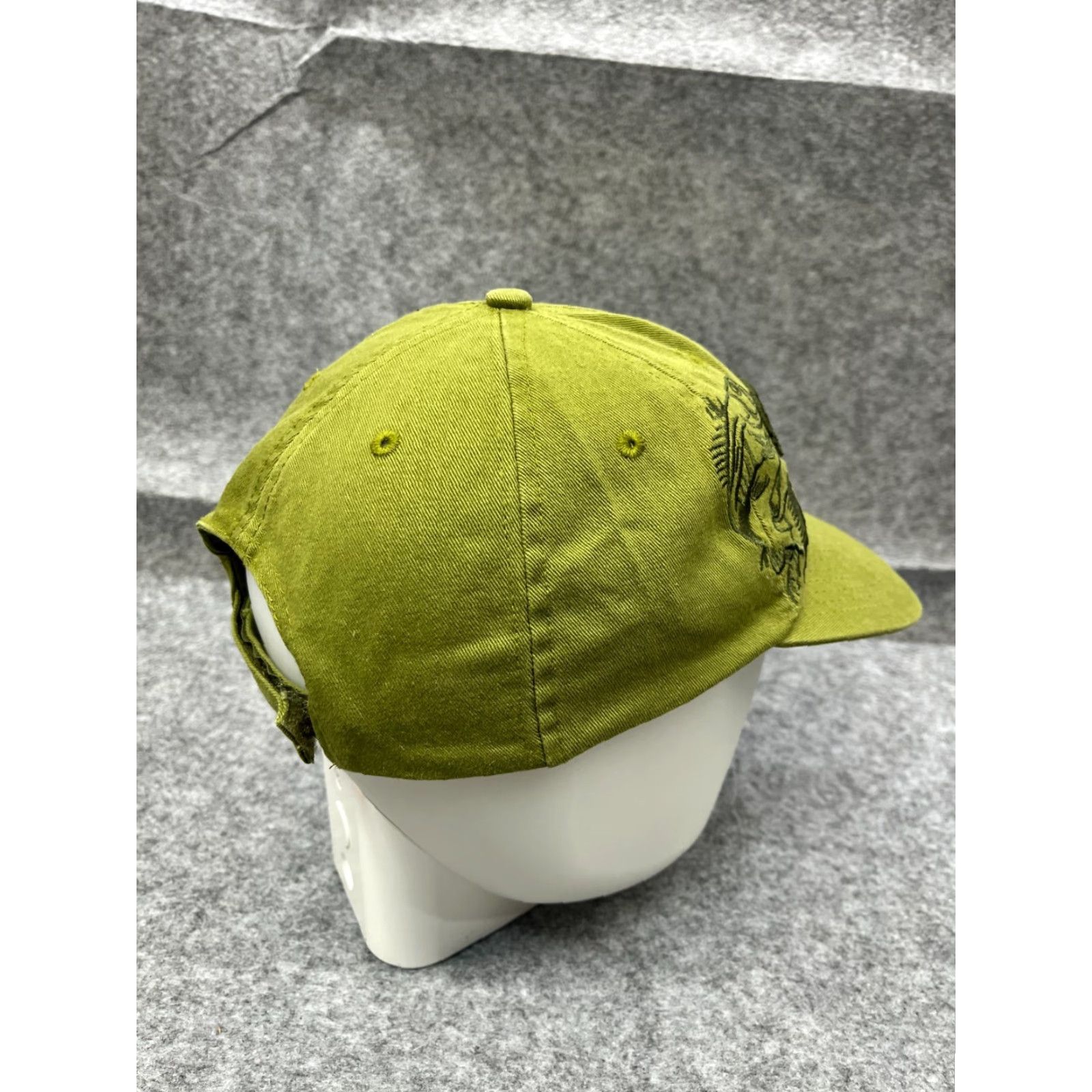 Vintage BK Shut Up & Fish! Hat Cap Strap Back Adult One Size Green Cotton Twill Baseball Cap Beach Camp Fish Hiking Accessories Mens Size ONE SIZE - 7 Thumbnail
