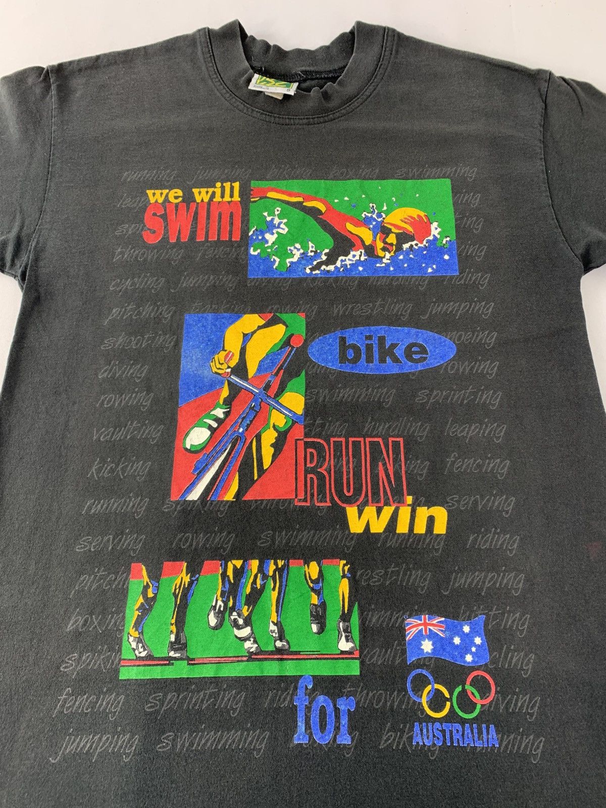 Vintage Vintage 90s Isc Australian Olympic Sport Team Printed Tee Size US S / EU 44-46 / 1 - 4 Thumbnail