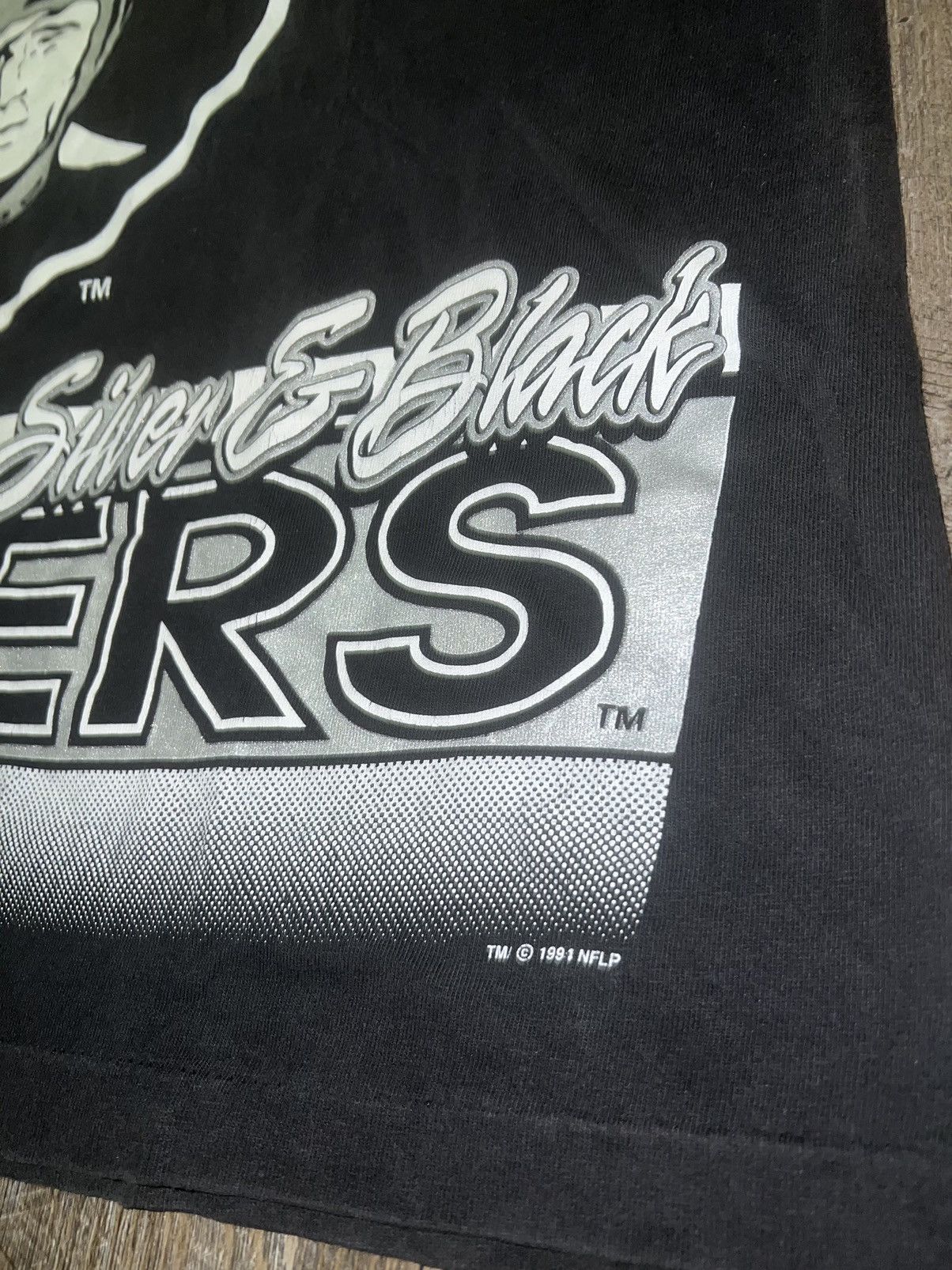 NFL Vintage Raiders All Over Print Salem Shirt size XL 1991 Size US XL / EU 56 / 4 - 2 Thumbnail