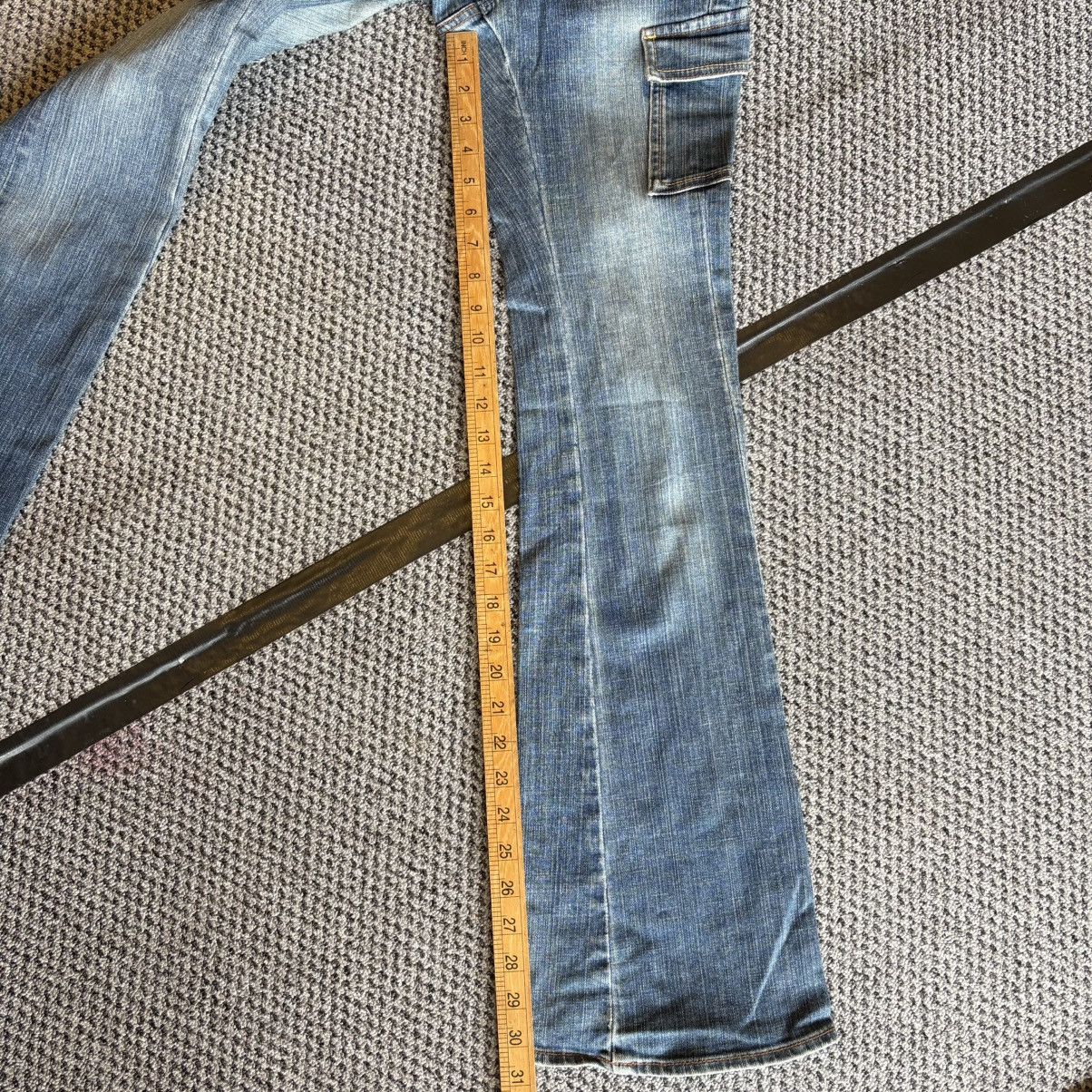 If Six Was Nine Flare Cargo Jeans Blue Denim Georgia Love Size 26’ Size 26" / US 2 / IT 38 - 21 Thumbnail