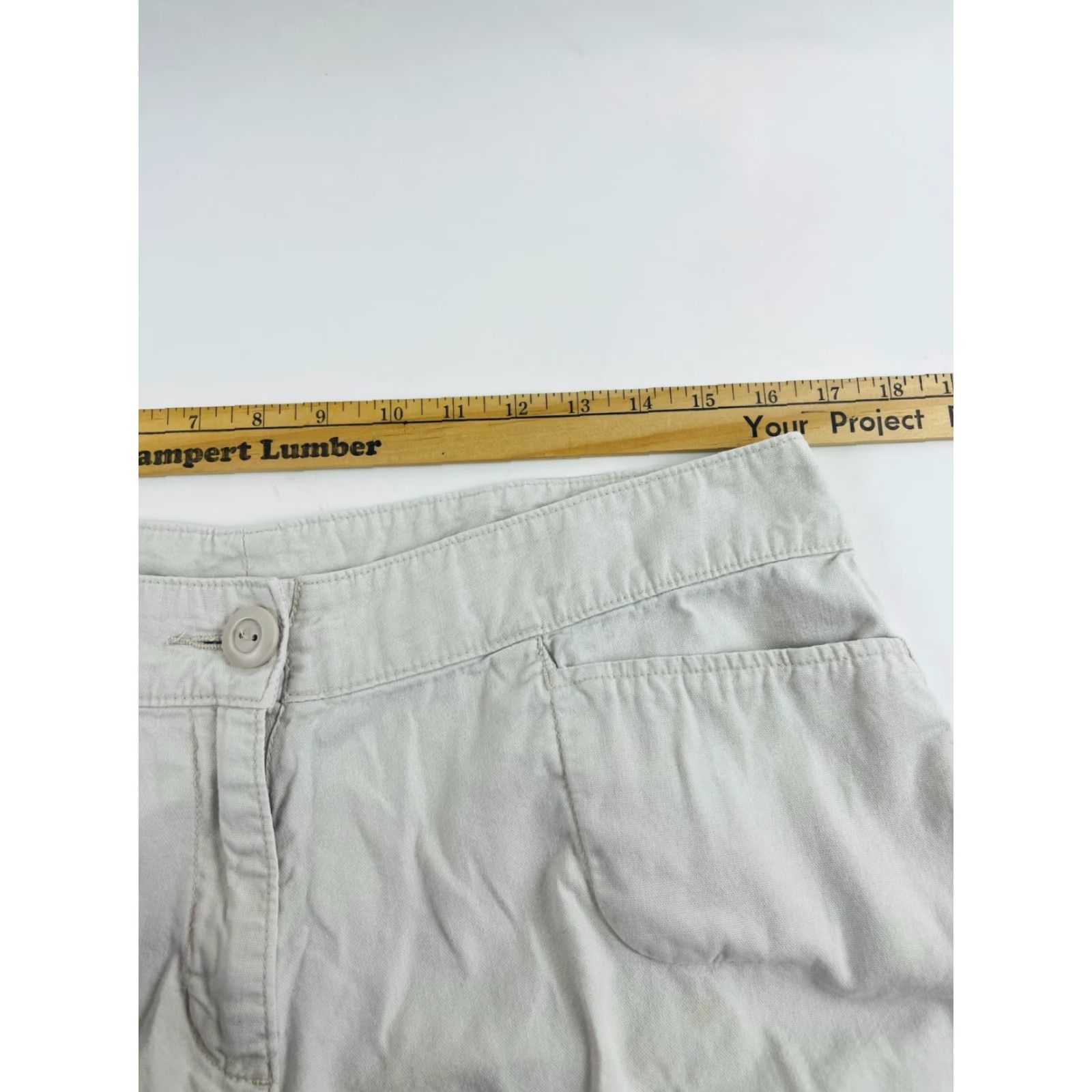 Vintage Woolrich Pants Women's Size 6 Tan Capri Straight Leg Mid Rise Pockets Slit Hem Mens? Size 28" / US 6 / IT 42 - 6 Thumbnail