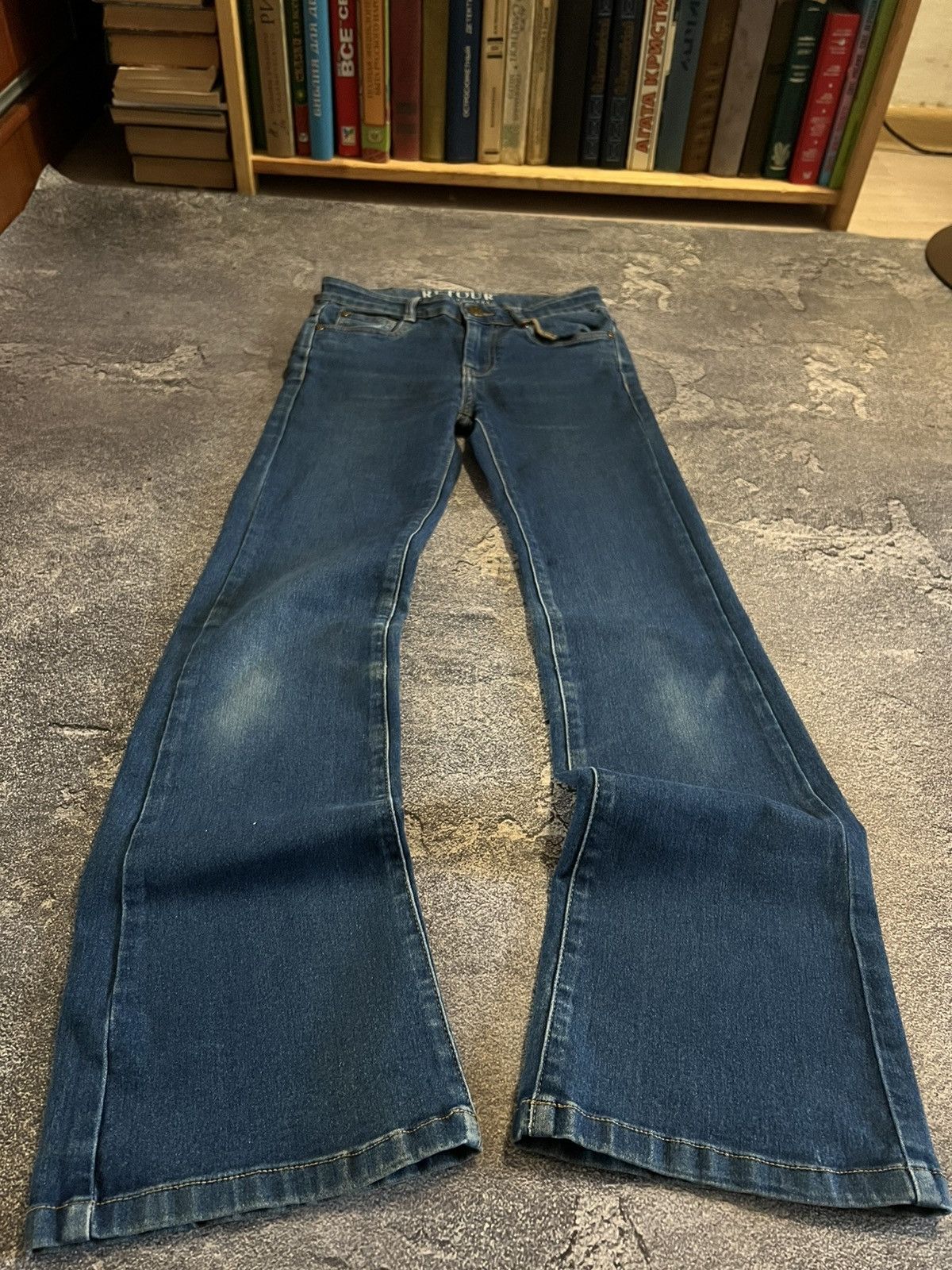 Japanese Brand CRAZY Number Nine Style flared – y2k opium archive avan 90s Size US 32 / EU 48 - 3 Thumbnail