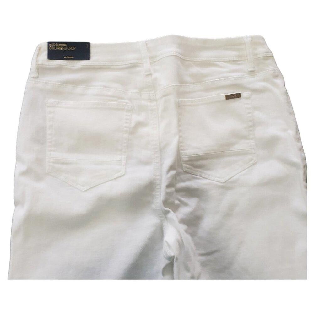 Chicos CT1493 Chico's NWT White So Slimming Girlfriend Crop Jean 8M Size 30" / US 8 / IT 44 - 4 Thumbnail